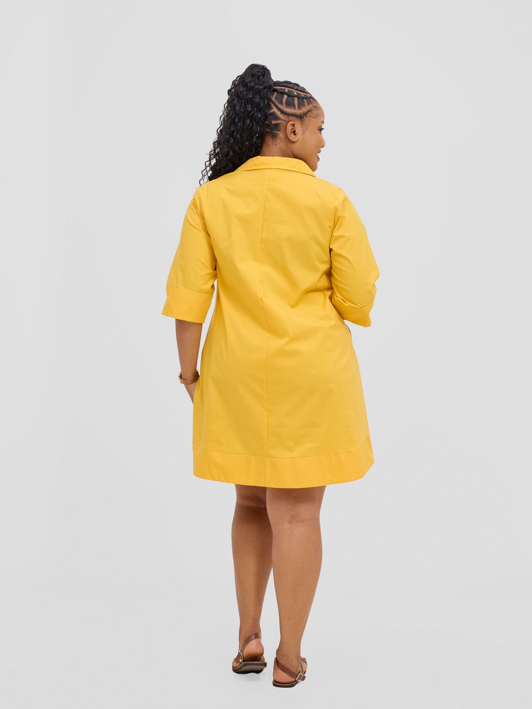 Safari Mansi Wide Hem Tent Dress - Mustard