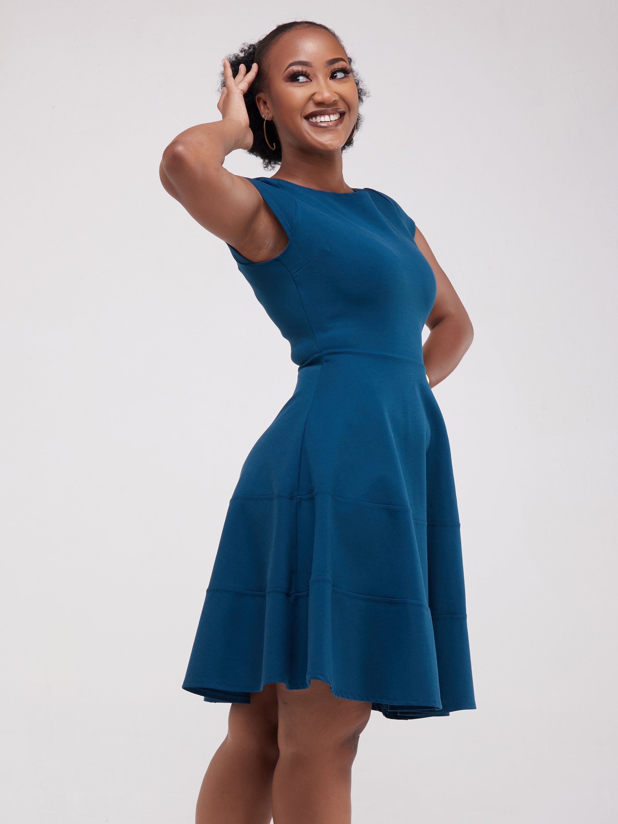 Vivo Waridi A-Line Dress - Teal