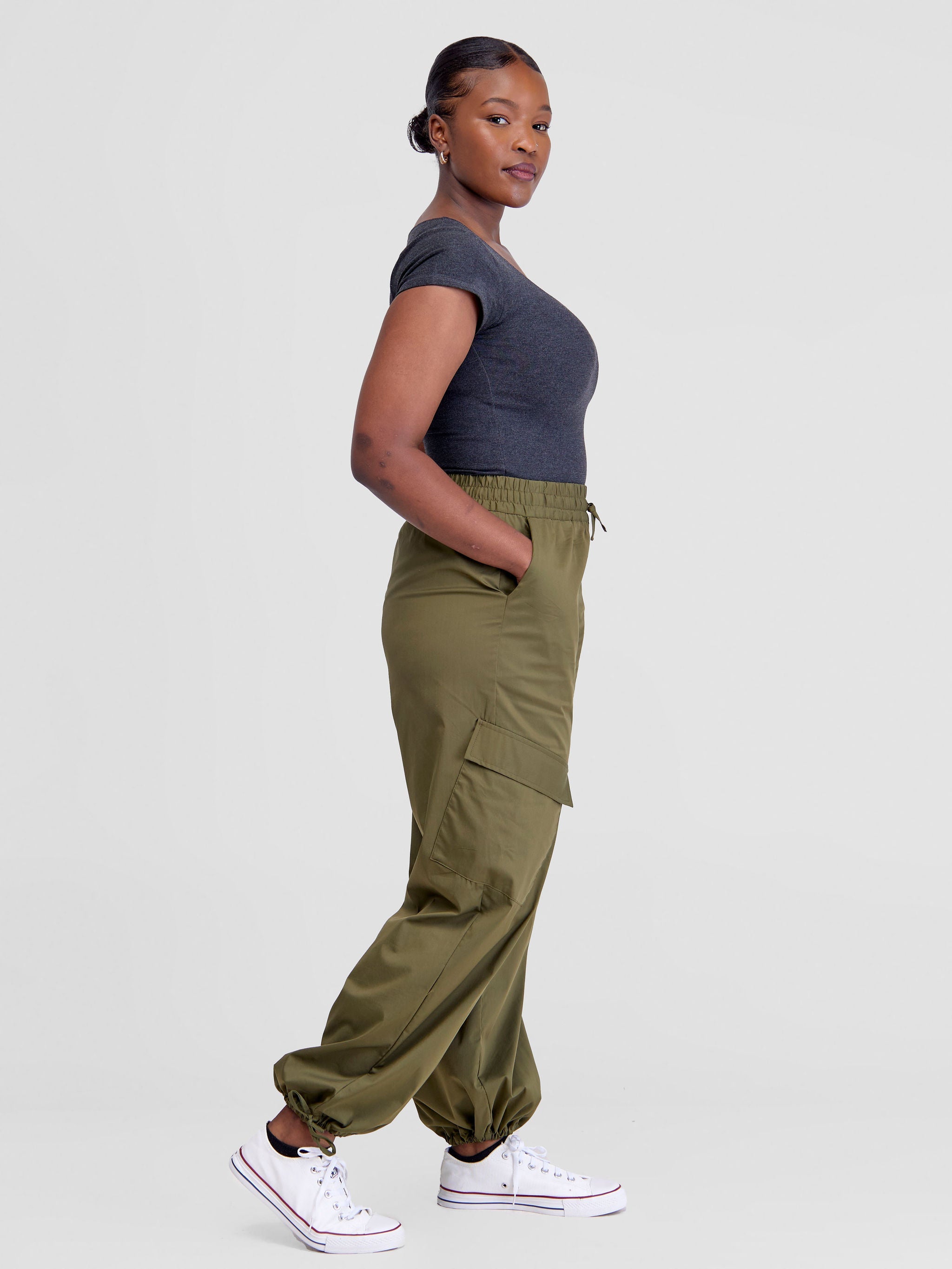 Safari Kamari Wide Leg Pants - Hunters Green