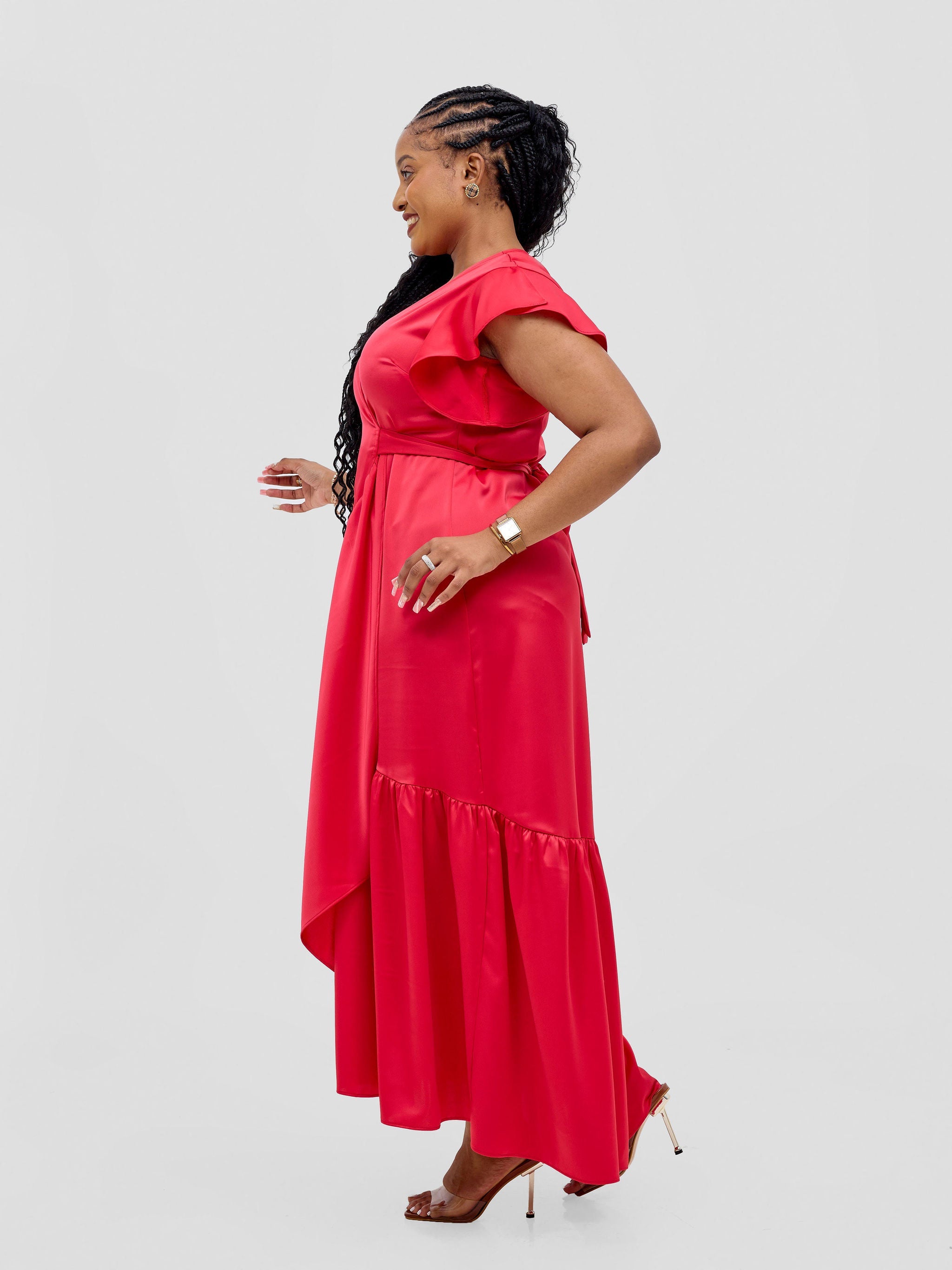 Vivo Hanabi Wrap Maxi Dress - Red