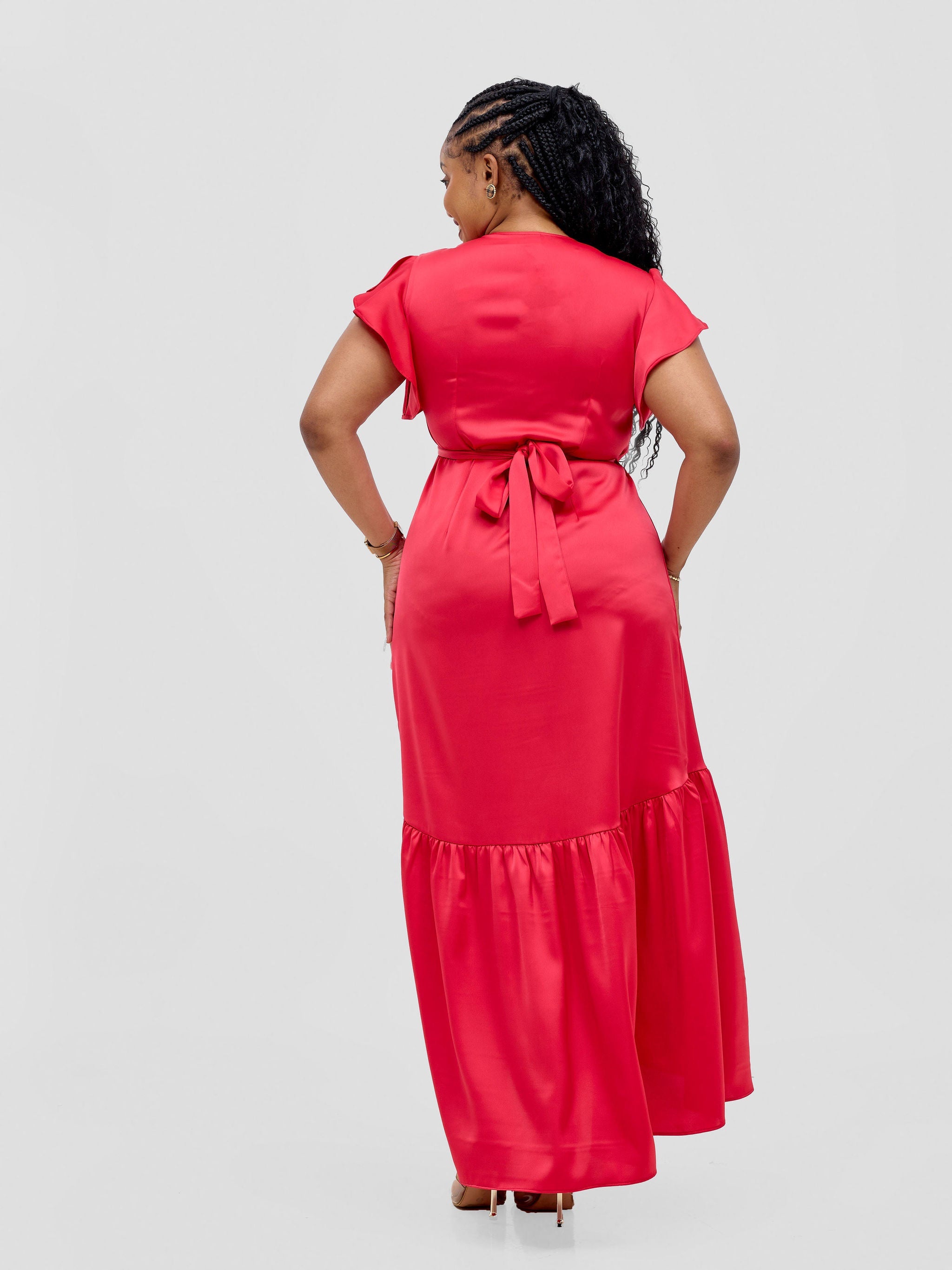 Vivo Hanabi Wrap Maxi Dress - Red