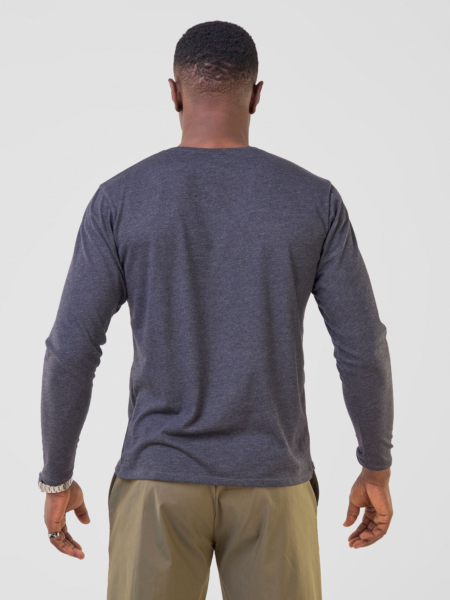 Safari Bush Men's Long Sleeve T-shirt - Grey