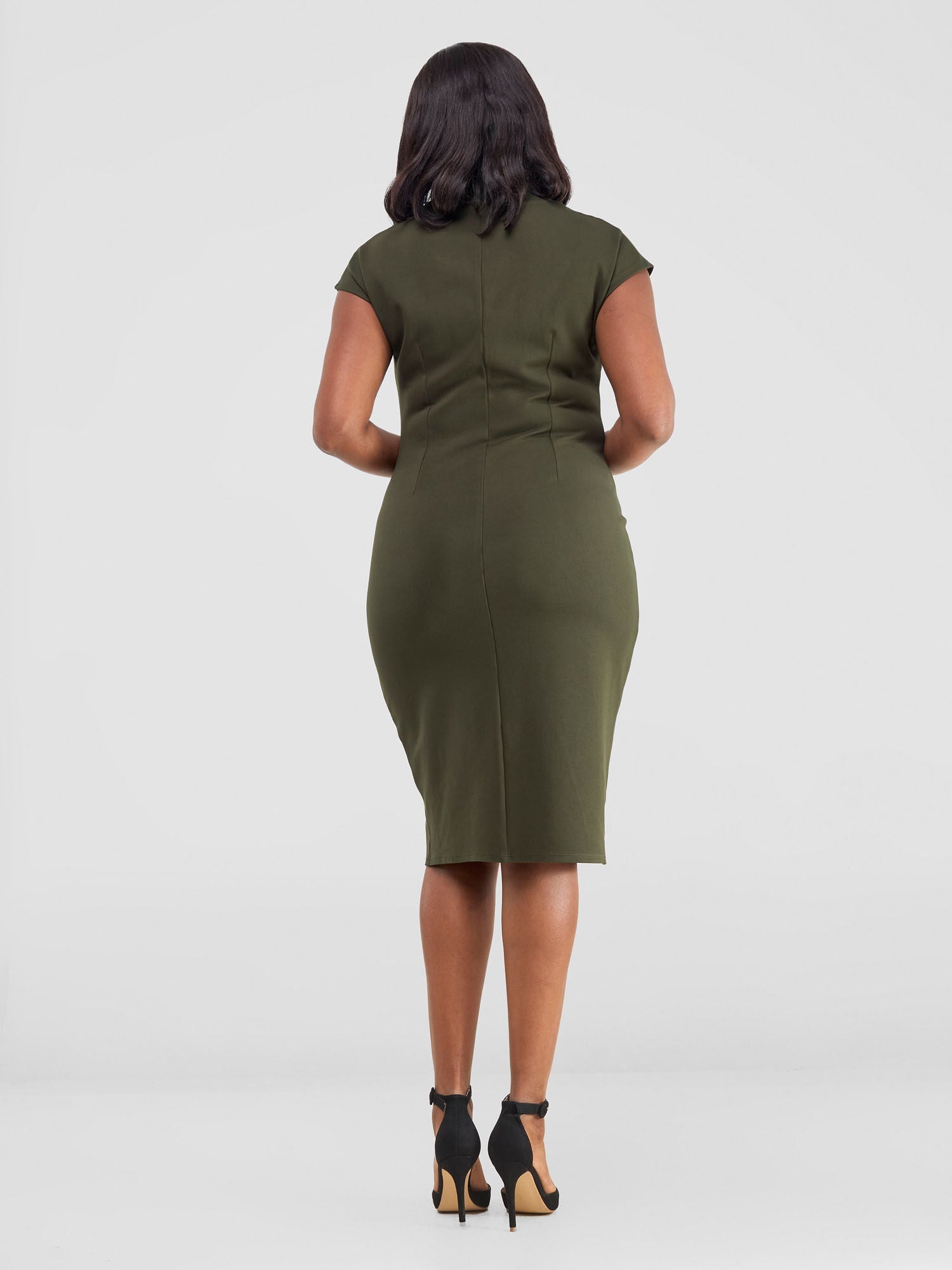 Vivo Tatari Dropped Shoulder Sheath Dress - Hunters Green