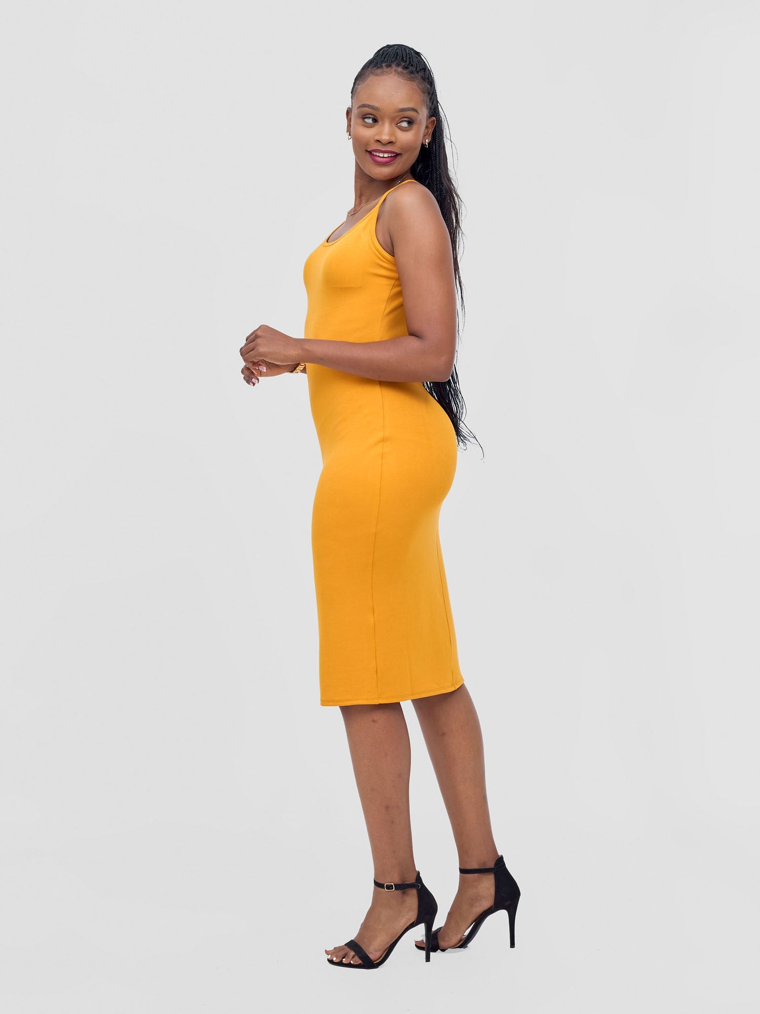 Vivo Val Strappy Bodycon Dress - Mustard