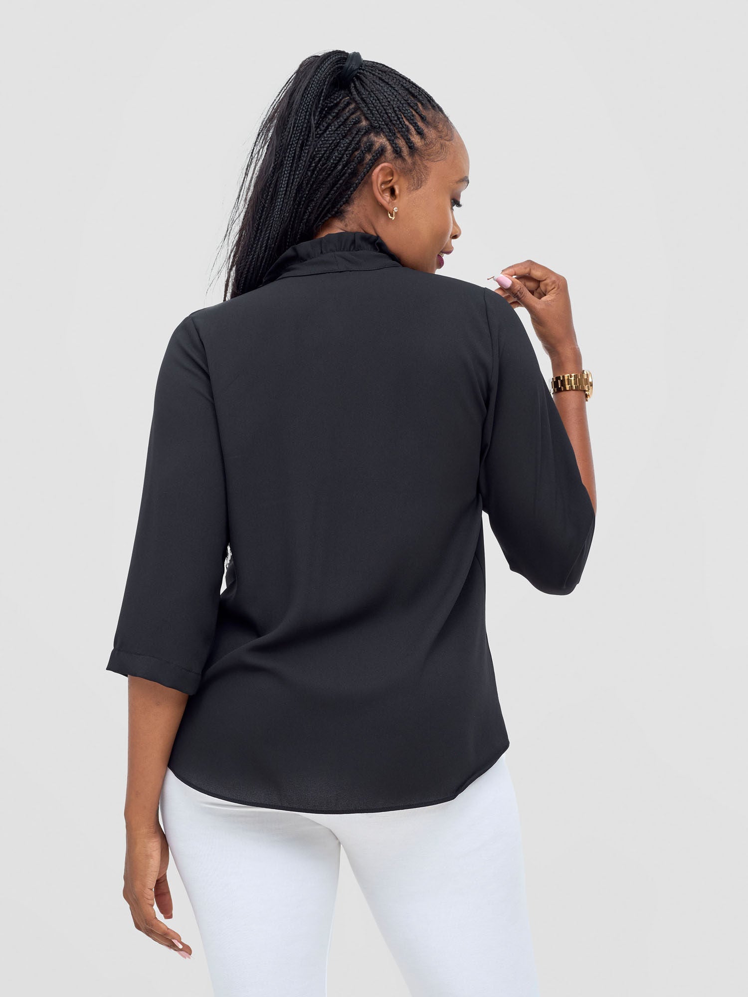 Vivo Saida 3/4 Sleeve Top - Black