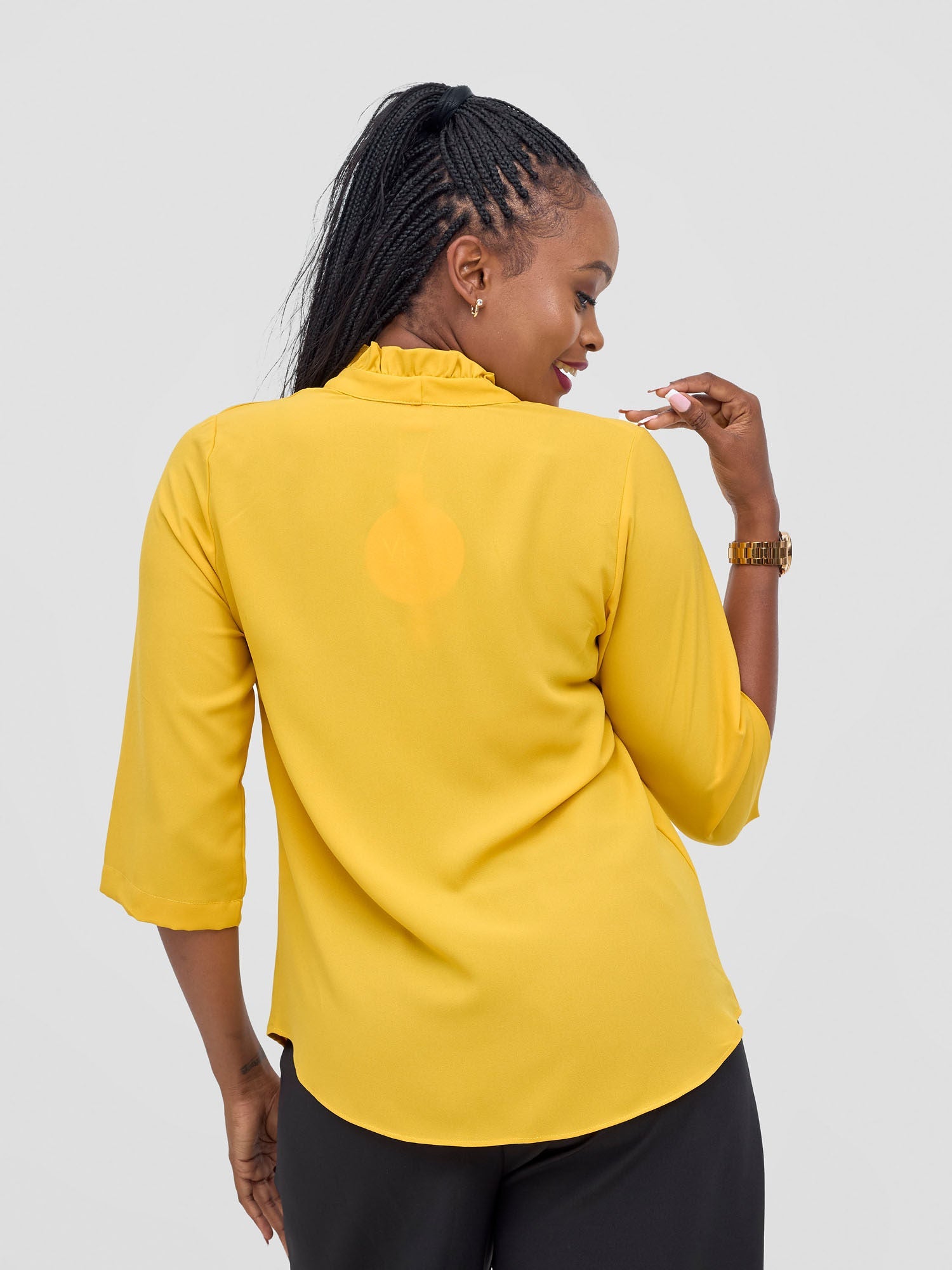 Vivo Saida 3/4 Sleeve Top - Mustard