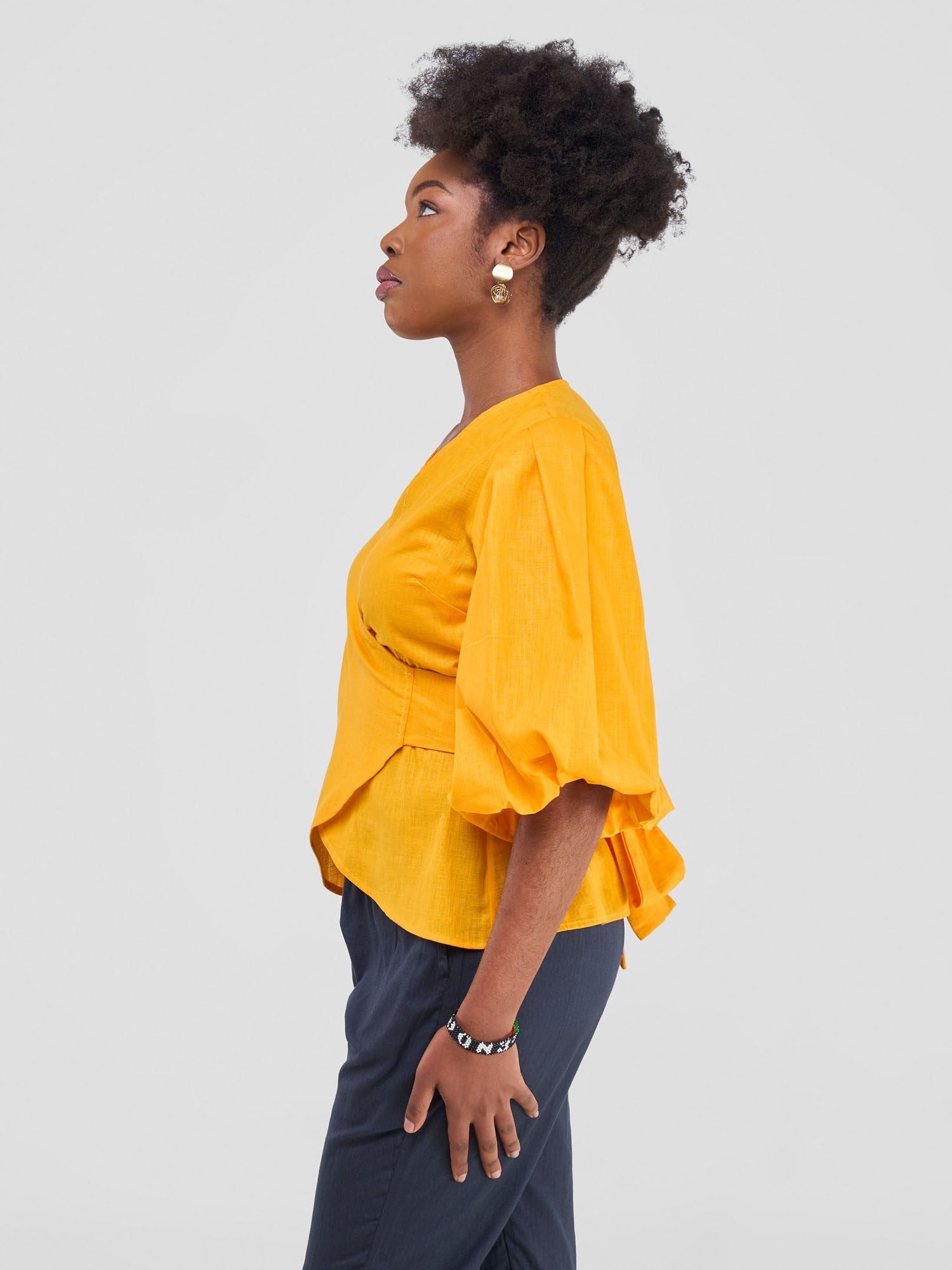 Safari Savannah Wrap Top - Mustard