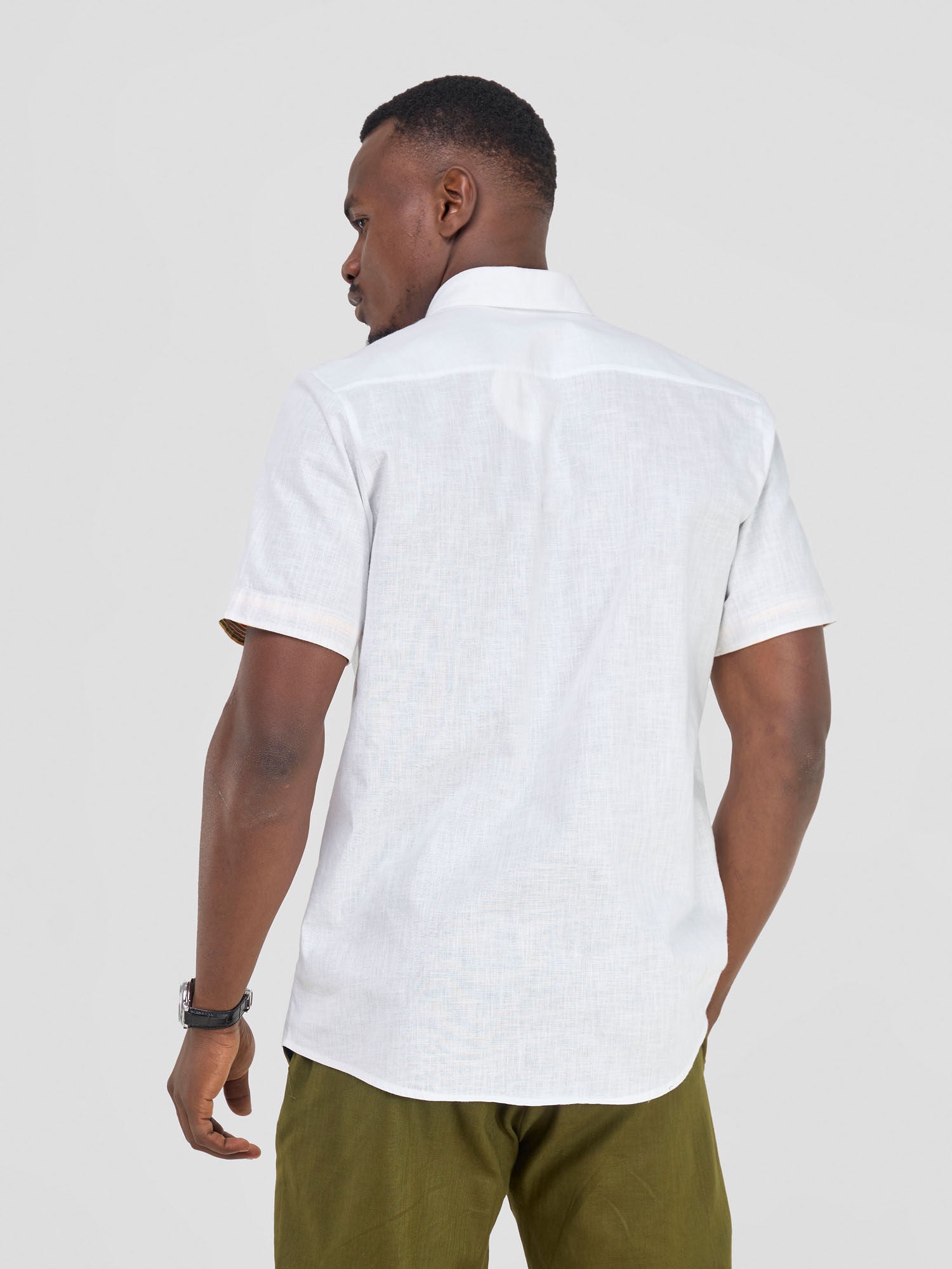 Safari Savannah Men's Short Sleeve Shirt - White