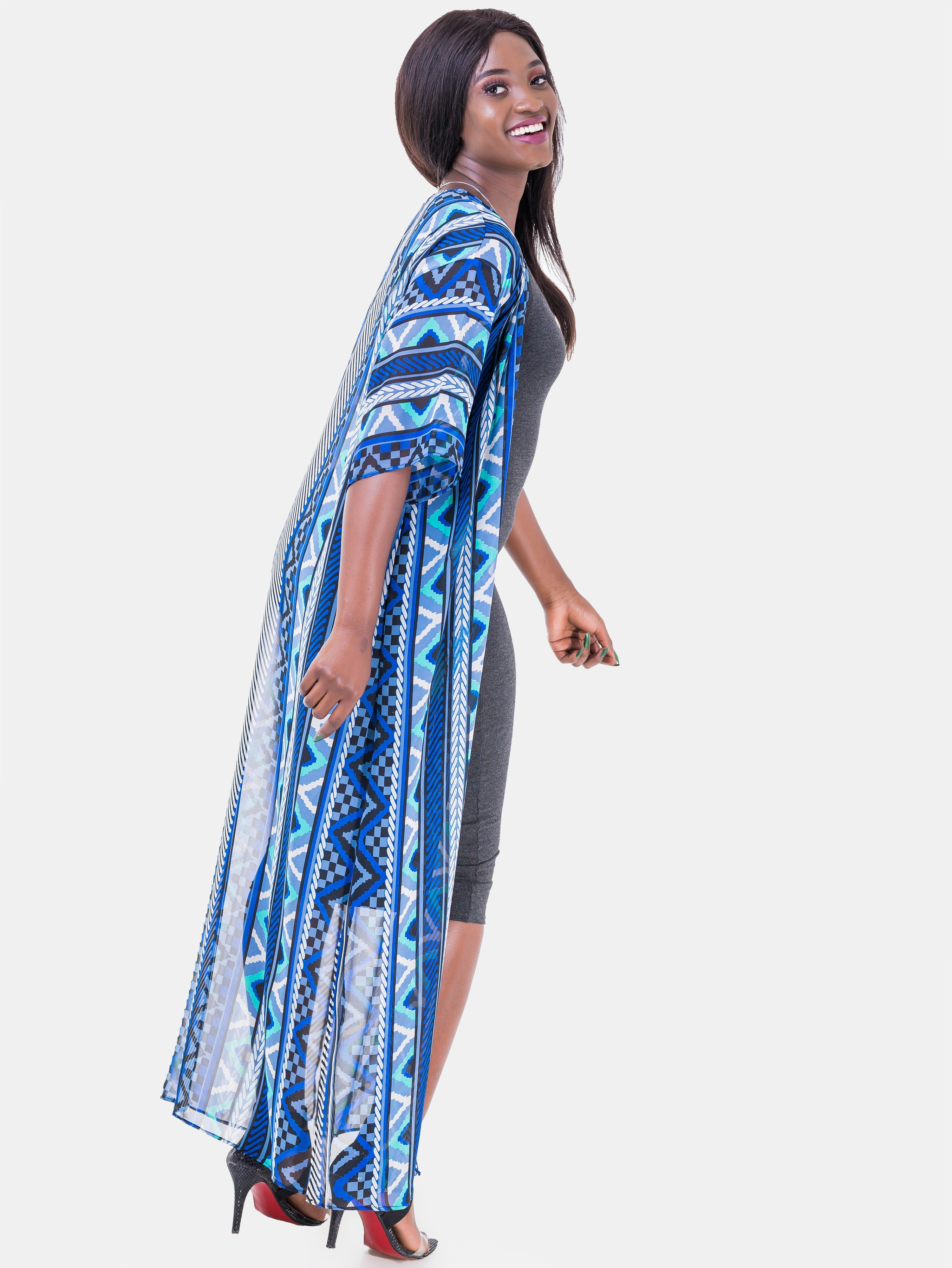 Vivo Basic Nandi A-Line Kimono - Blue Print