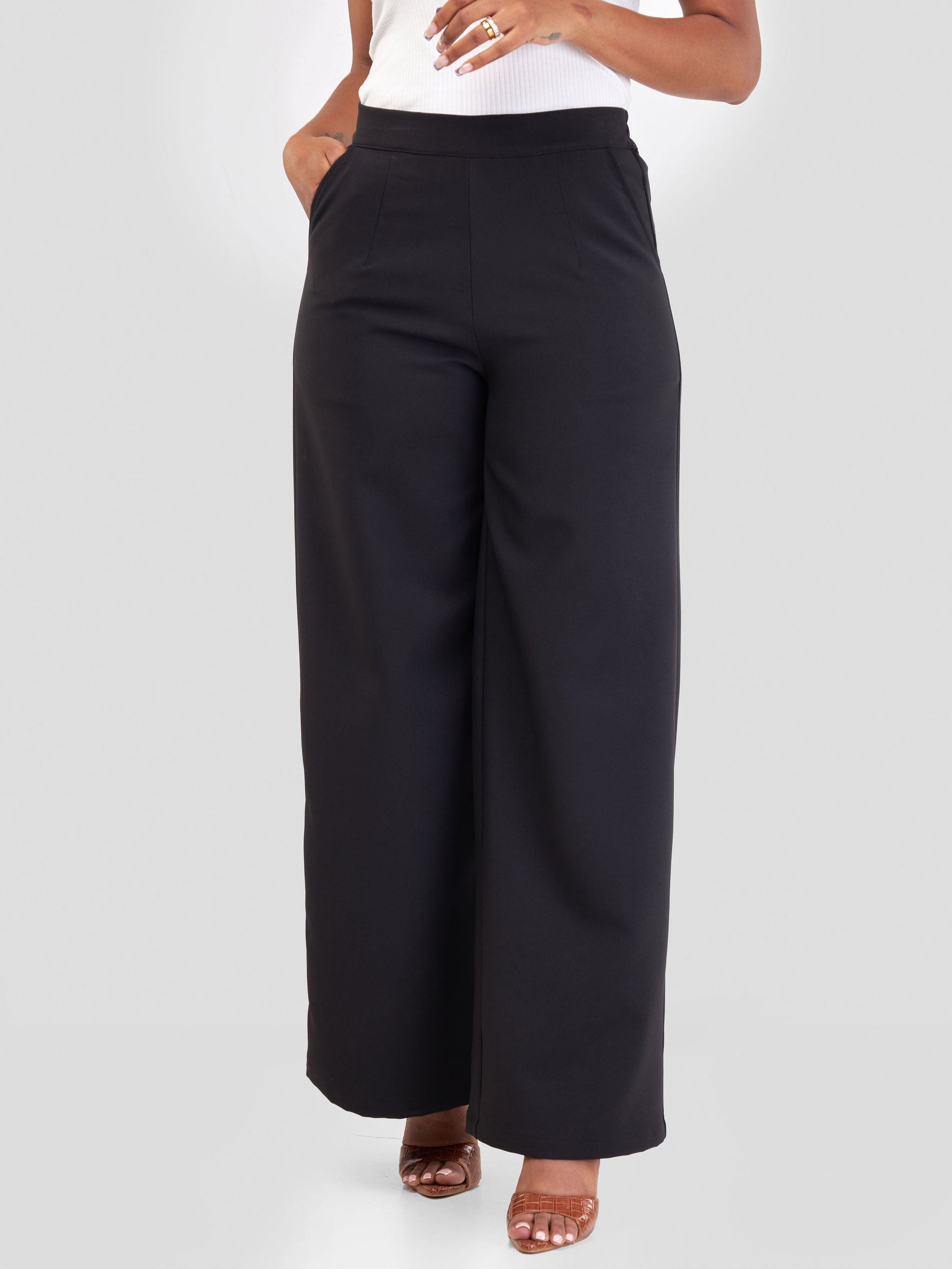 Vivo Zaria Wide Leg Pants - Black