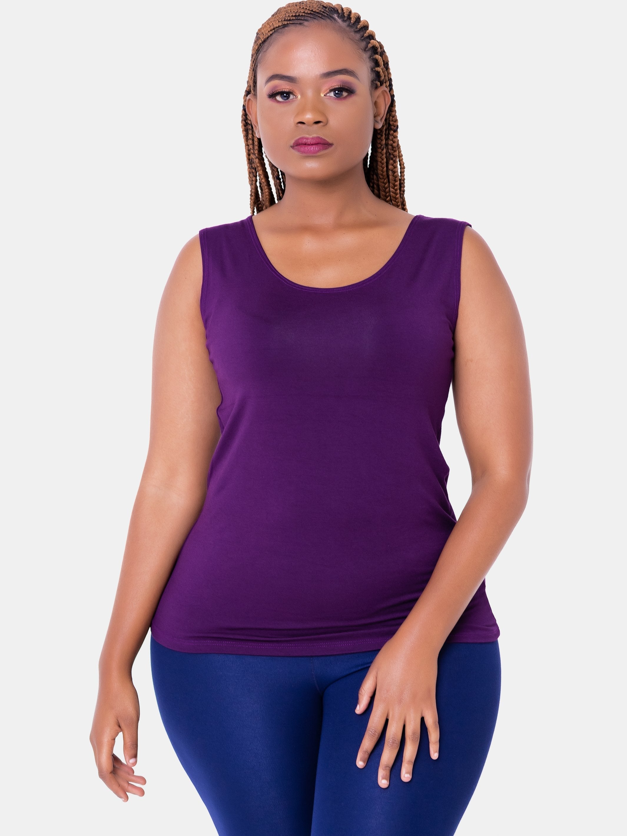 Vivo Basic Tank Tops - Purple - Shop Zetu