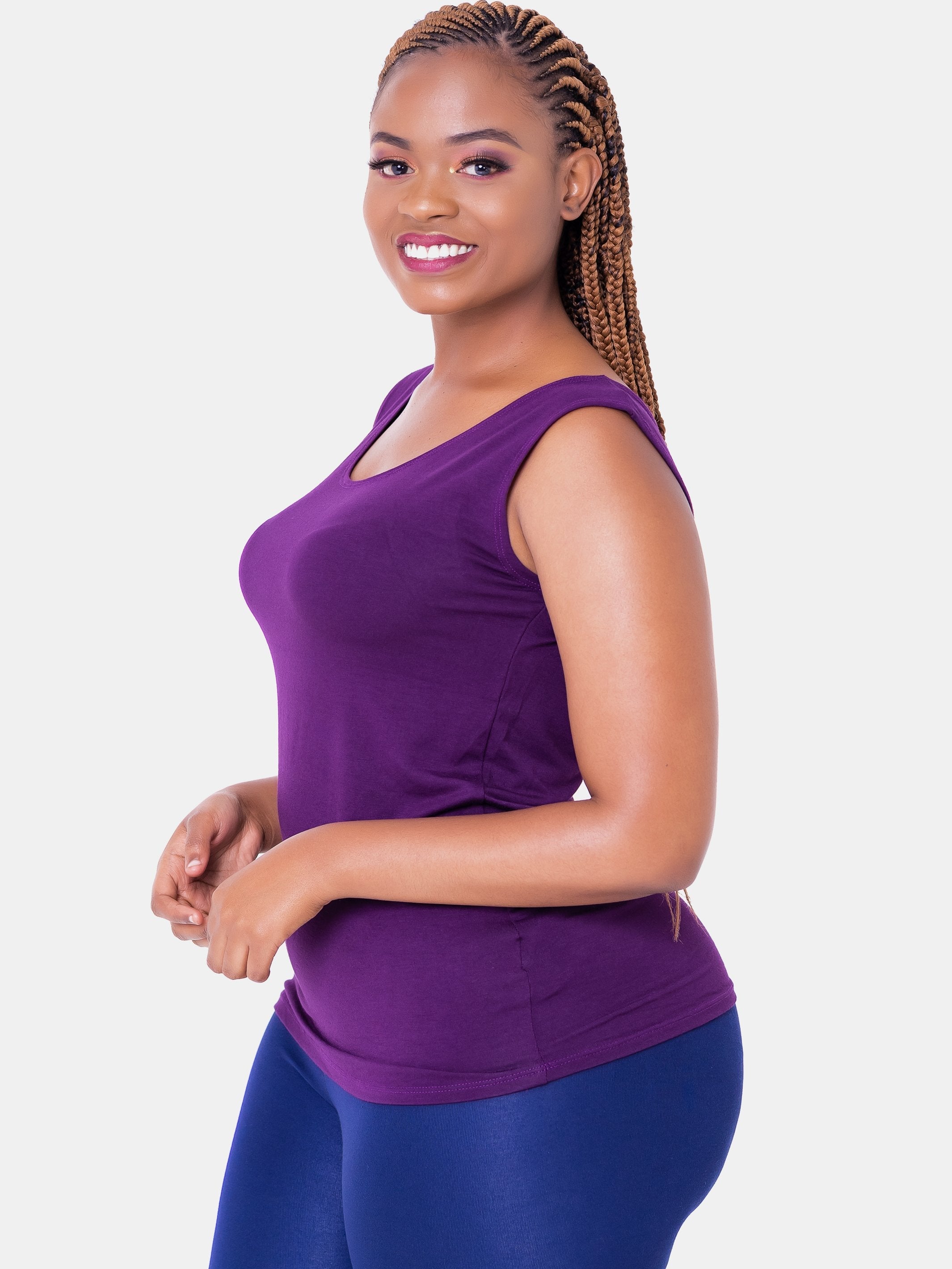 Vivo Basic Tank Tops - Purple - Shop Zetu