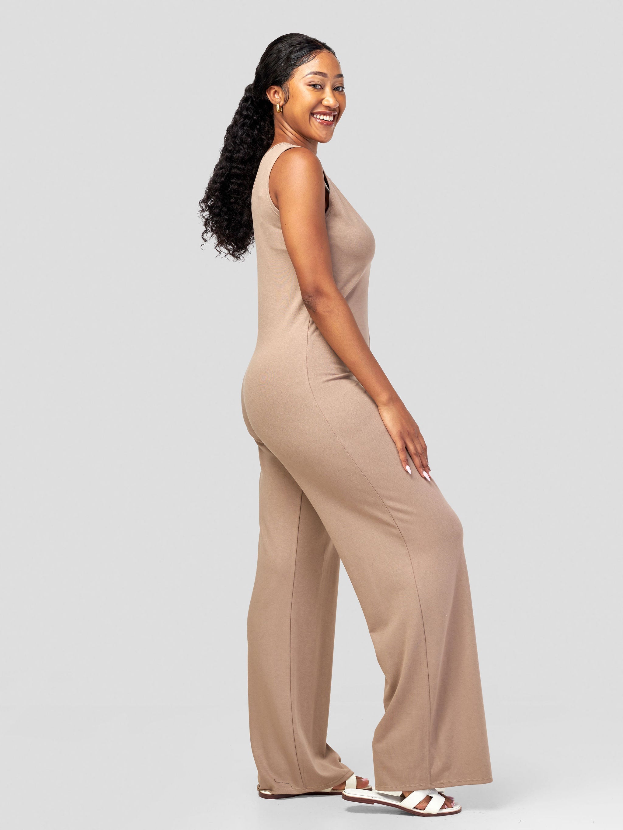 Vivo Tulia Travel Jumpsuit - Taupe