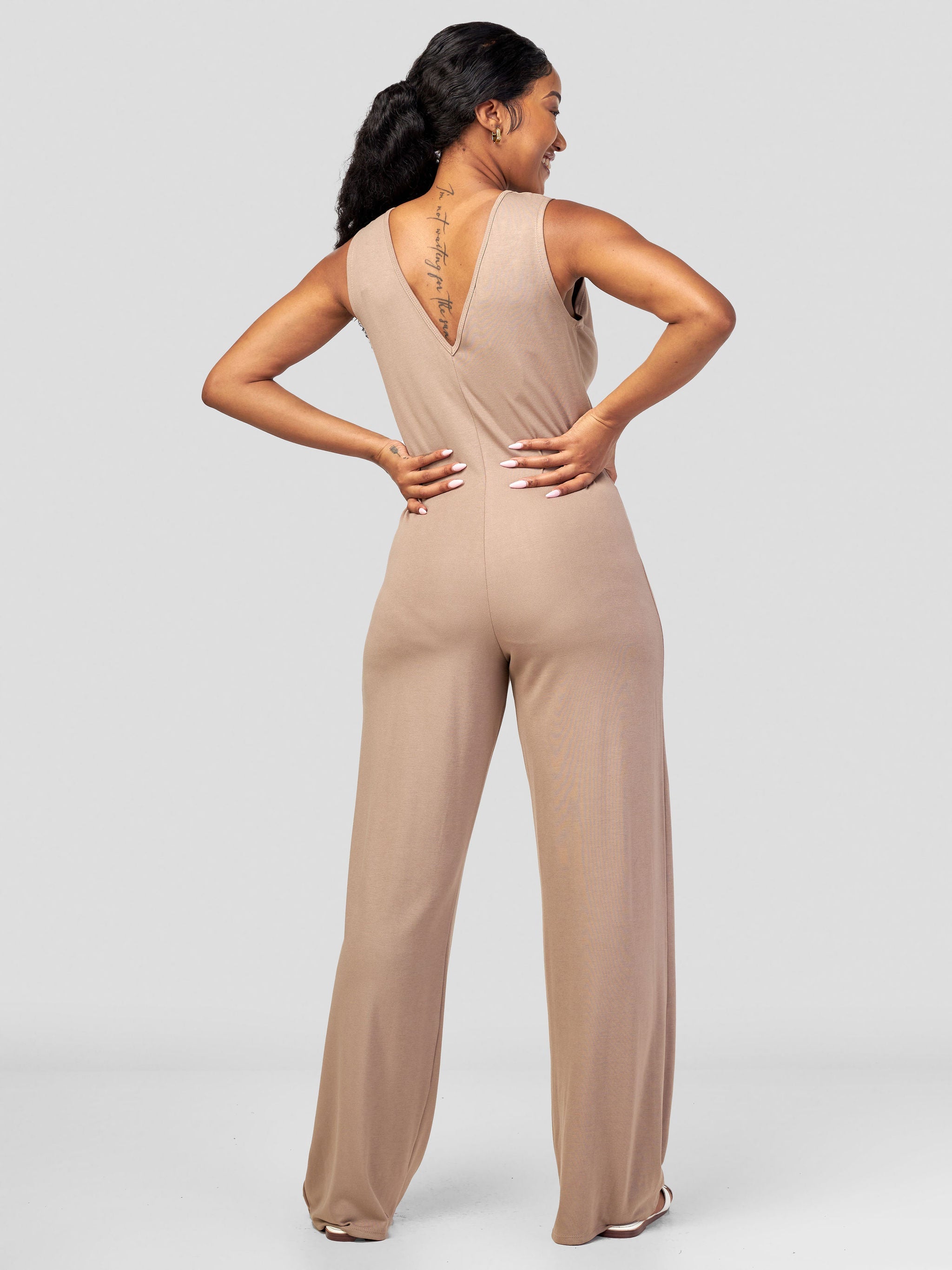 Vivo Tulia Travel Jumpsuit - Taupe