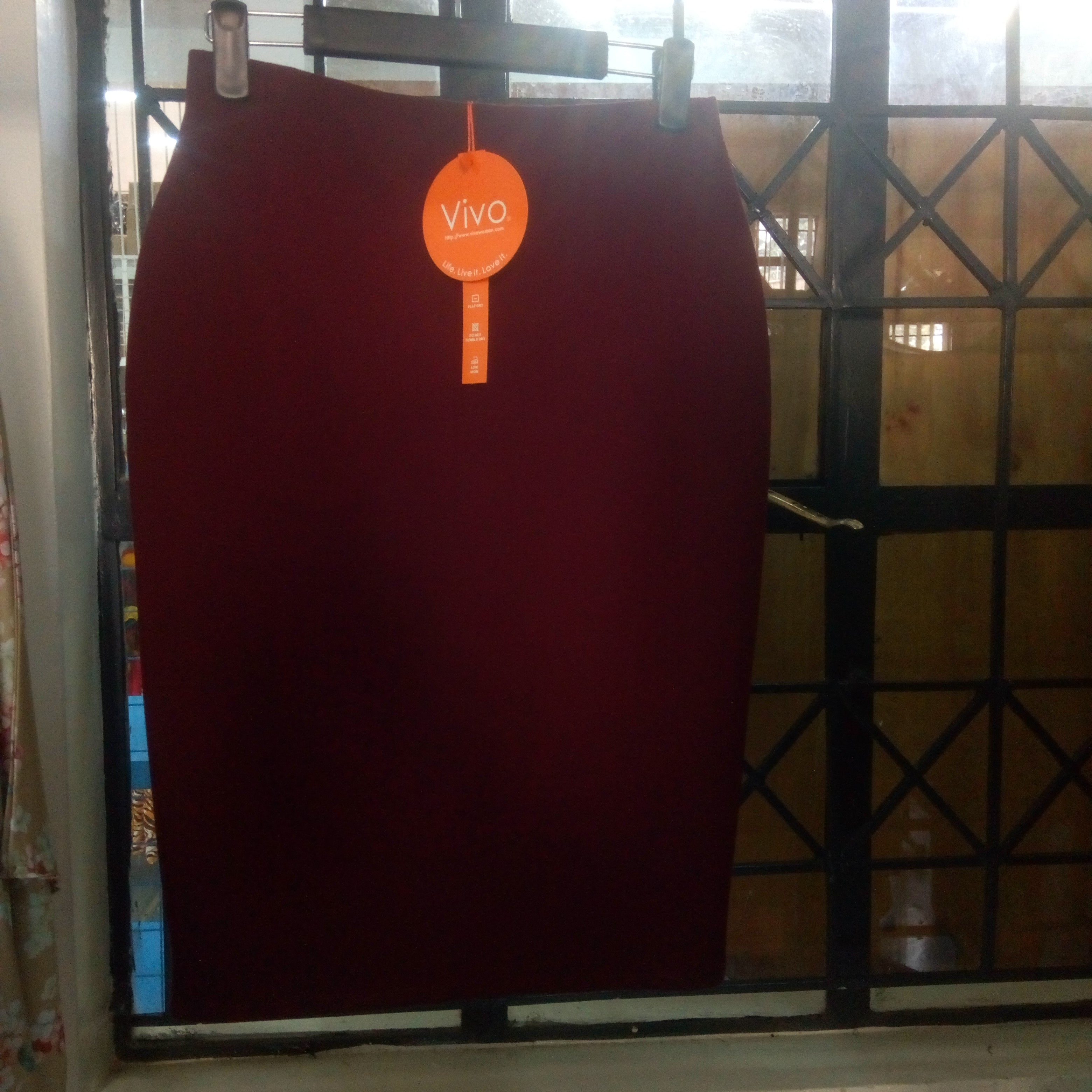 Vivo Waridi Pencil Skirt - Maroon