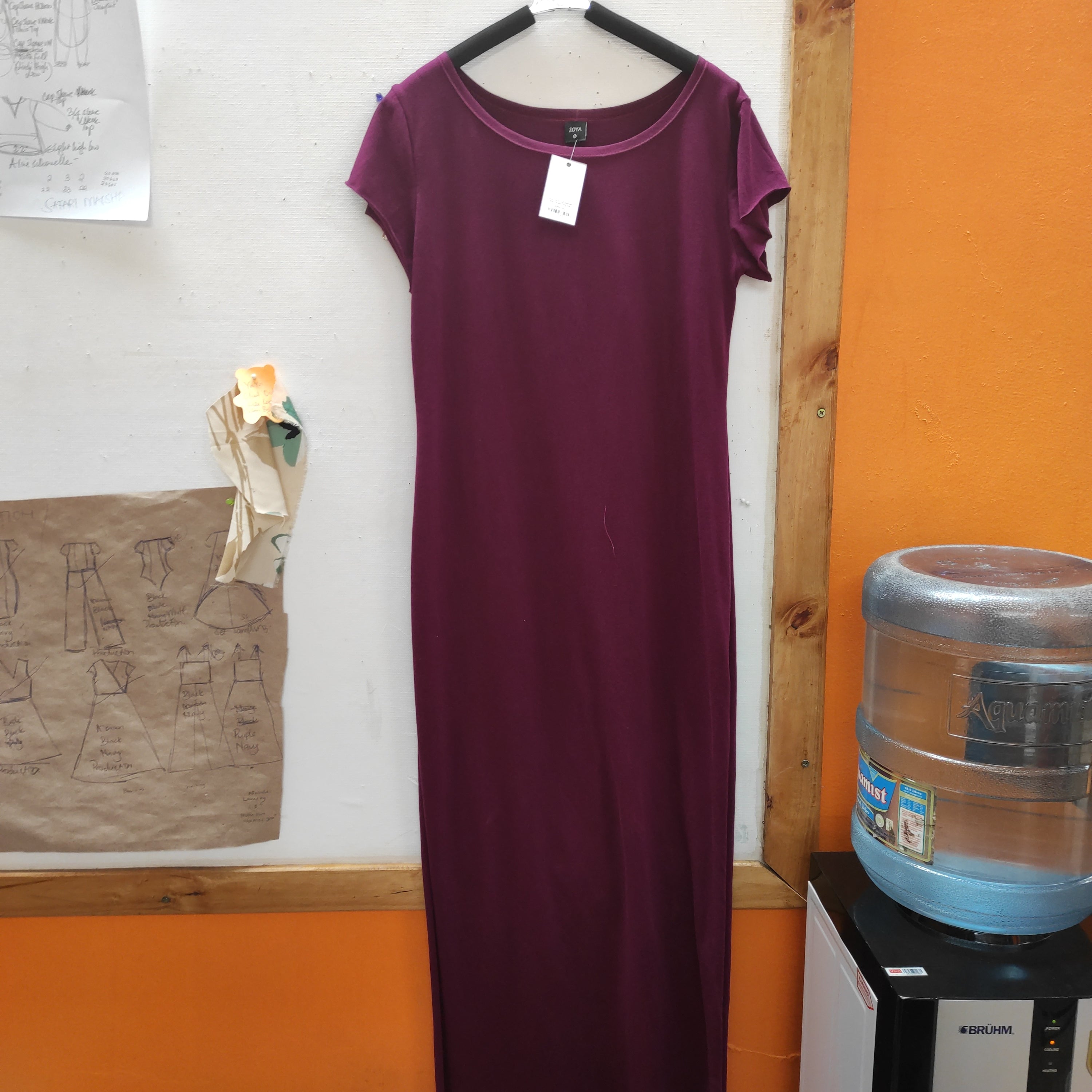 Vivo Tulia Cap Sleeved Maxi Dress - Maroon