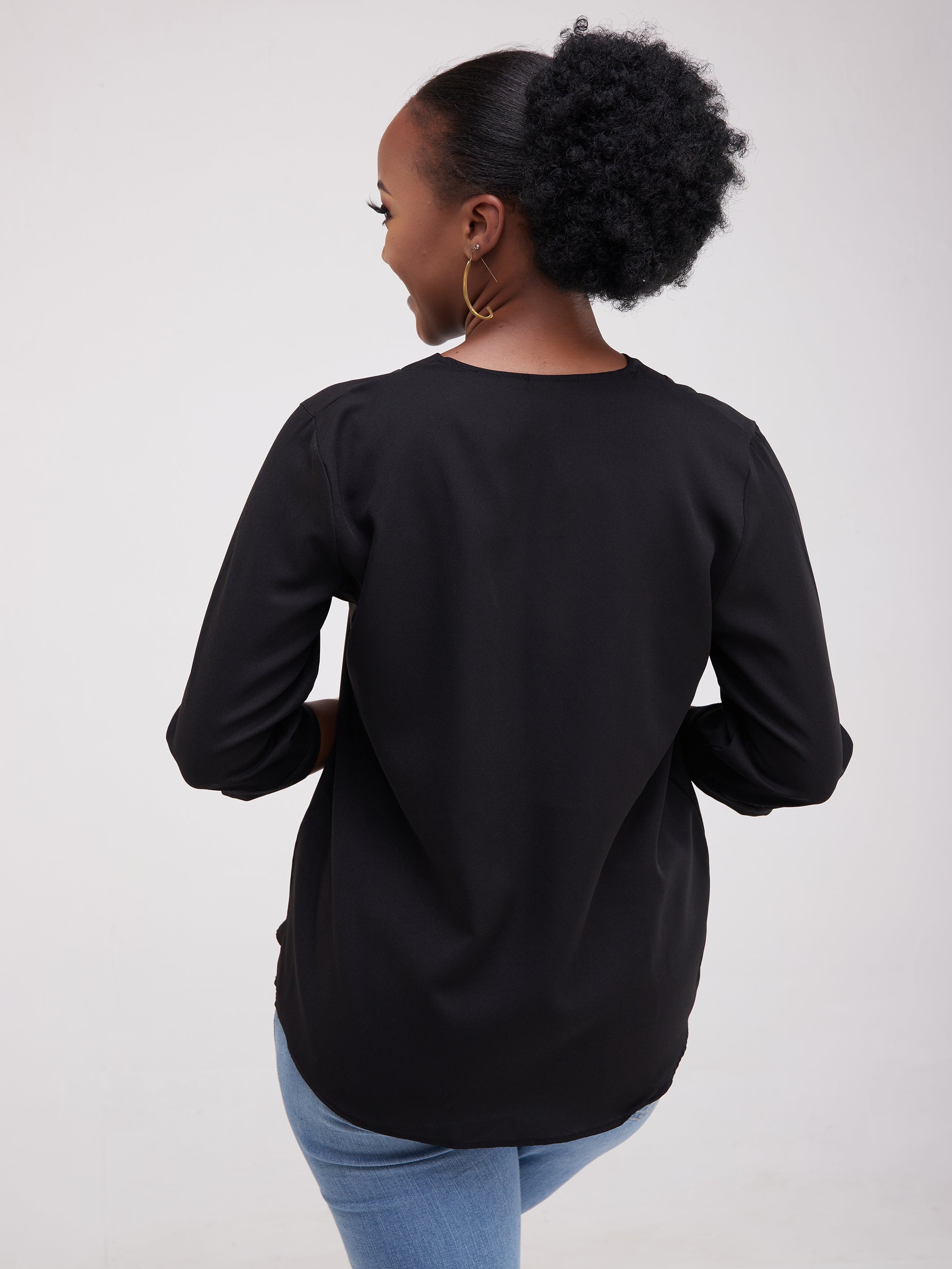 Vivo J.O 3/4 Sleeve Top - Black