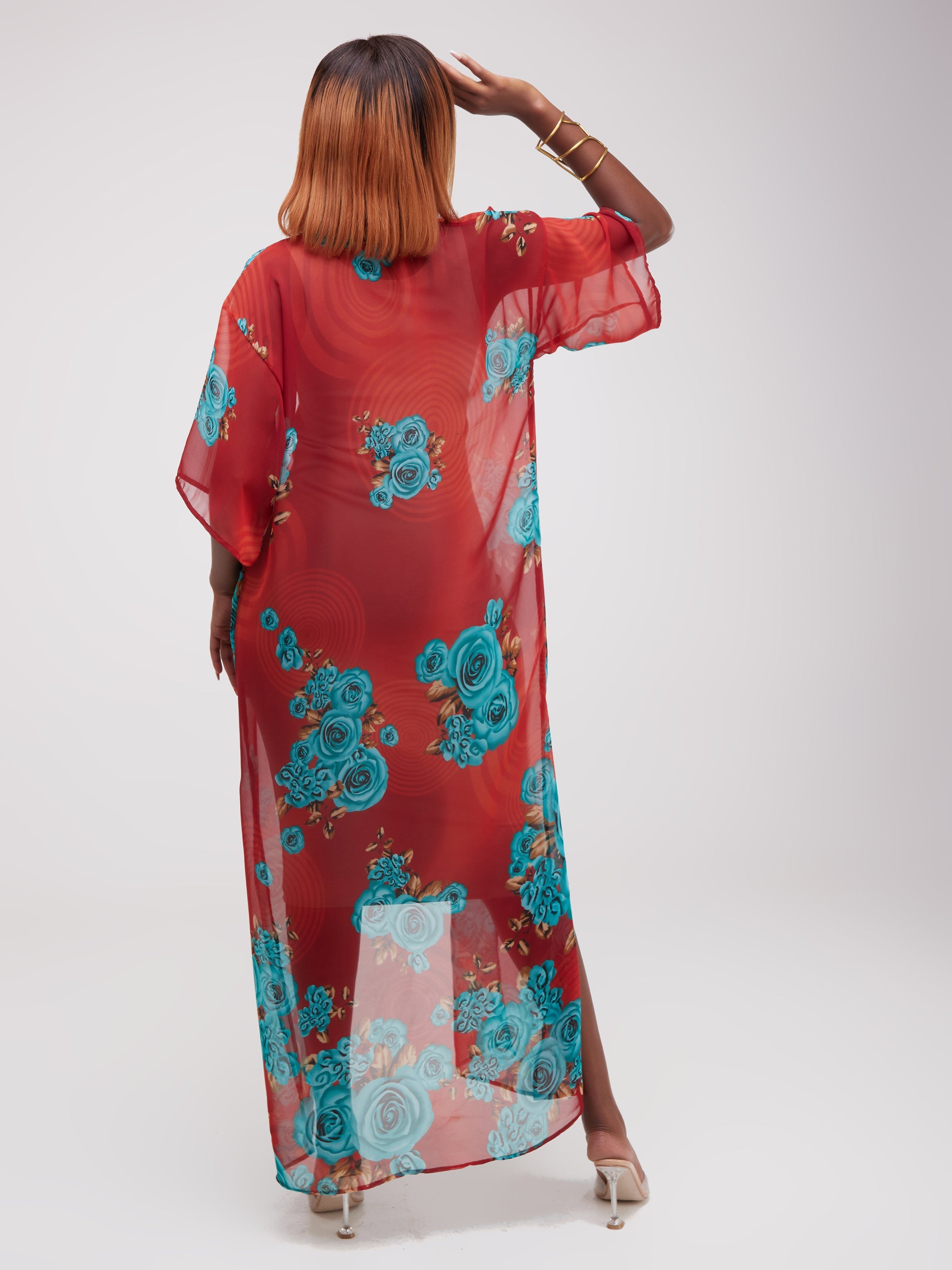 Vivo Basic Nandi A-Line Kimono - Rust Print