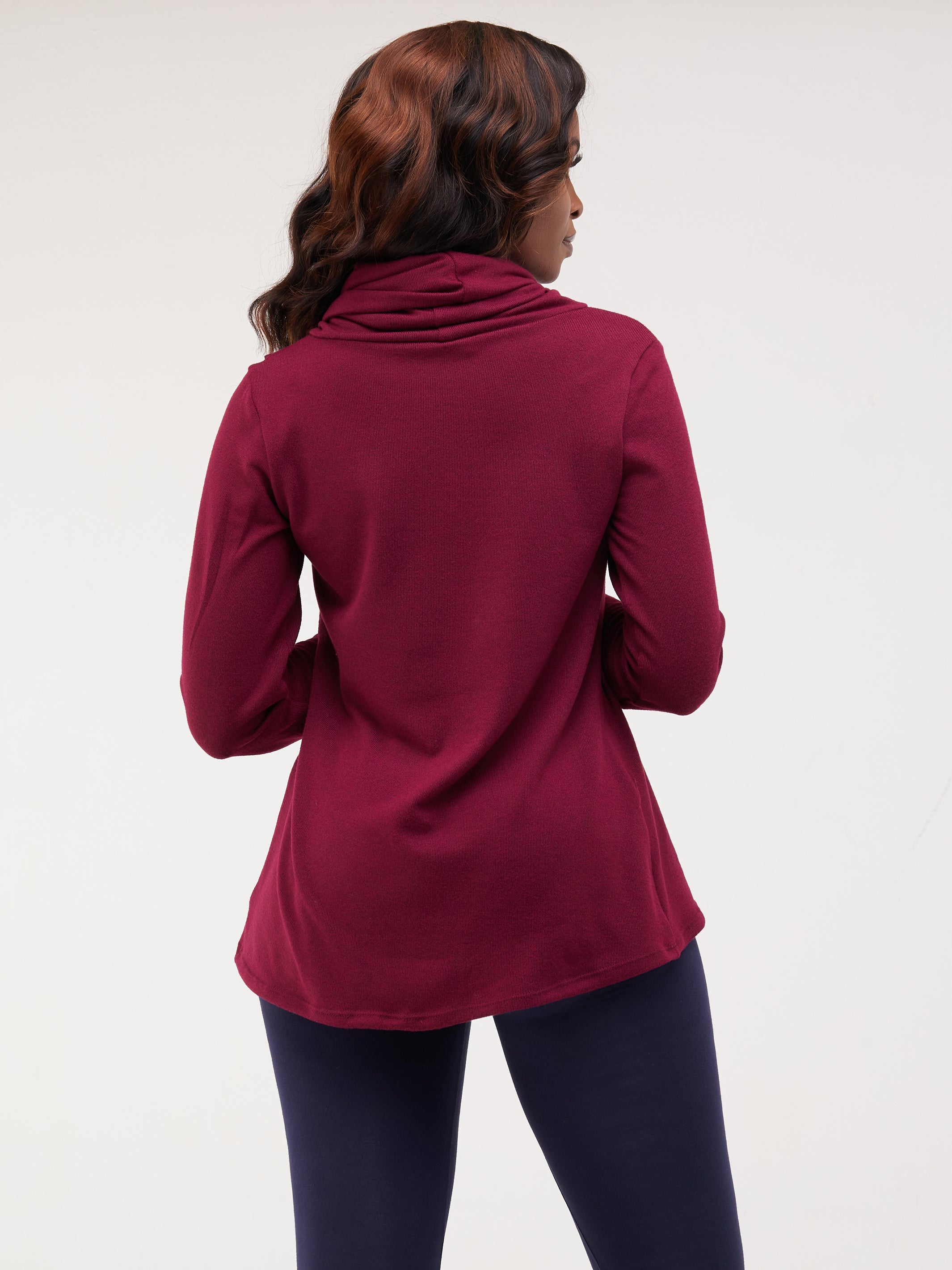 Vivo Basic Tulip Sweater - Burgundy