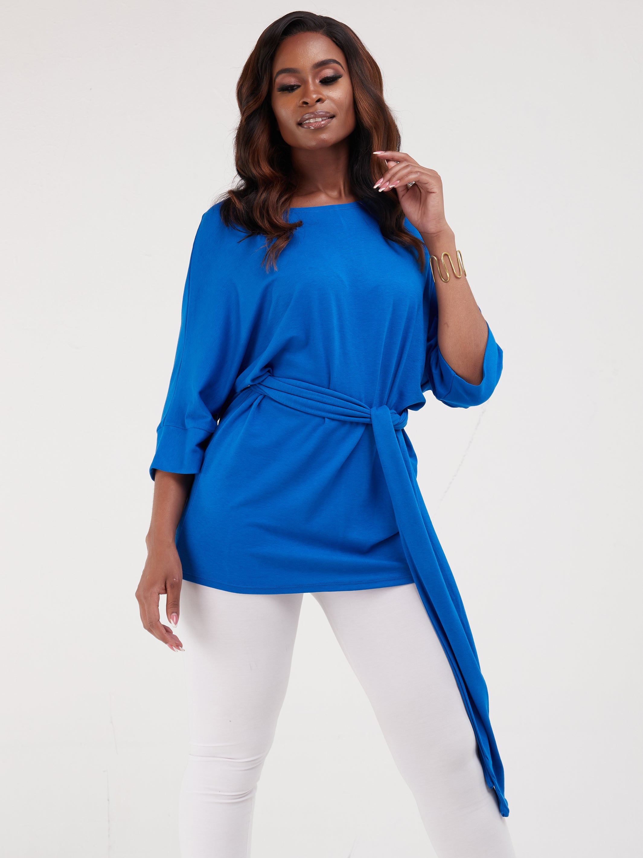 Vivo Basic Abby Loose Top - Blue