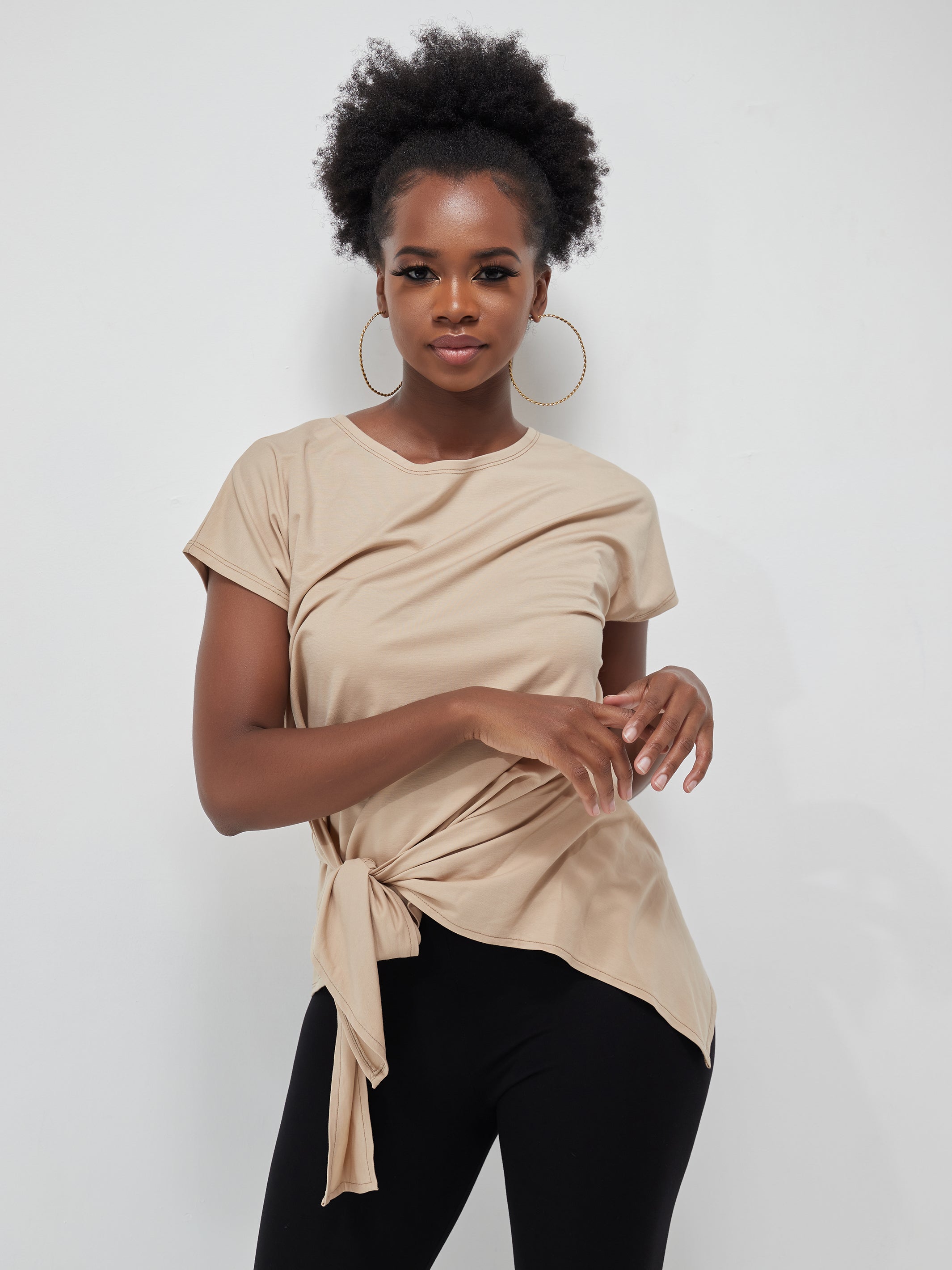 Vivo Waridi Asymmetric Top - Taupe