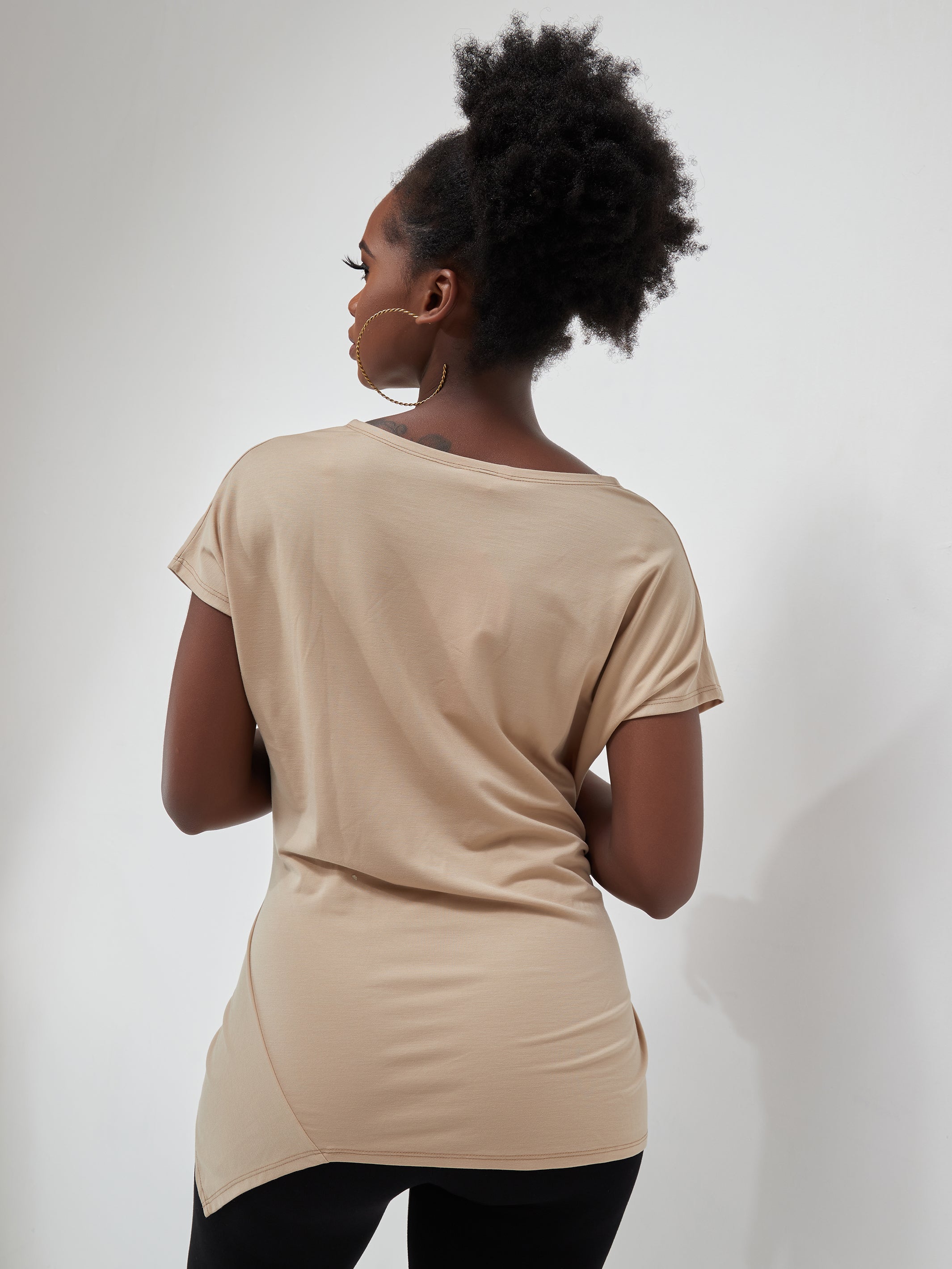 Vivo Waridi Asymmetric Top - Taupe