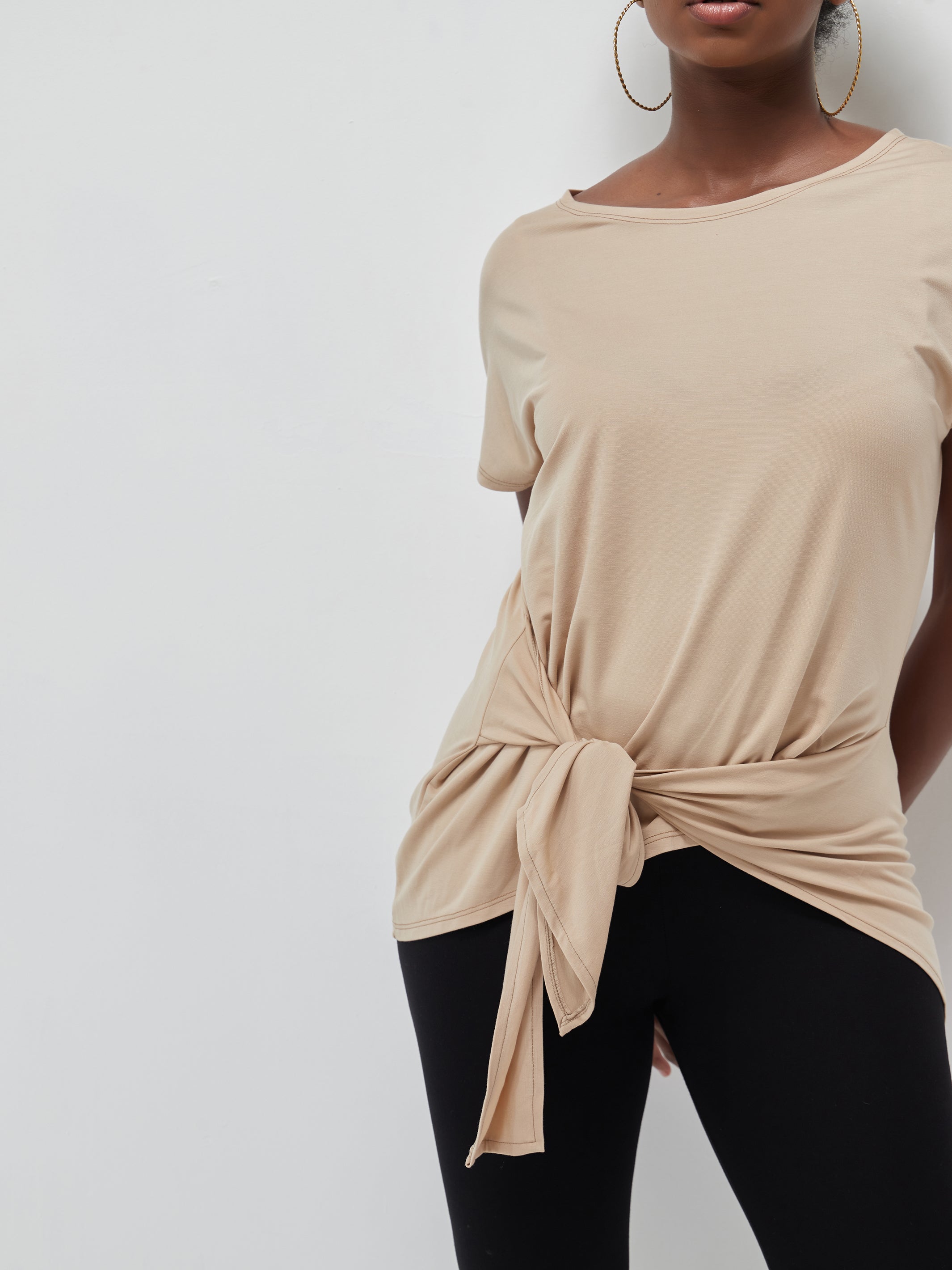 Vivo Waridi Asymmetric Top - Taupe