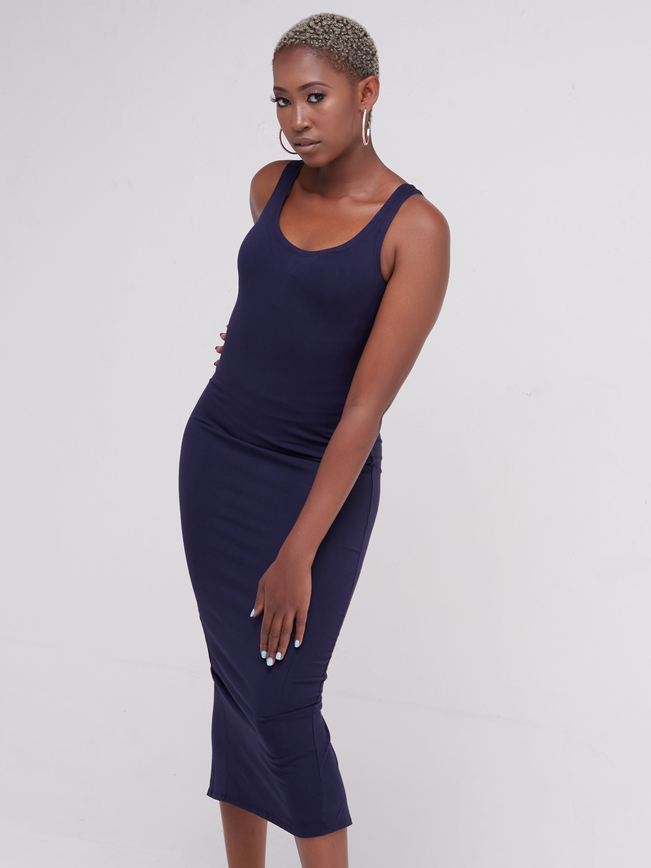 Vivo Basic Sleeveless Kim Bodycon - Navy Blue