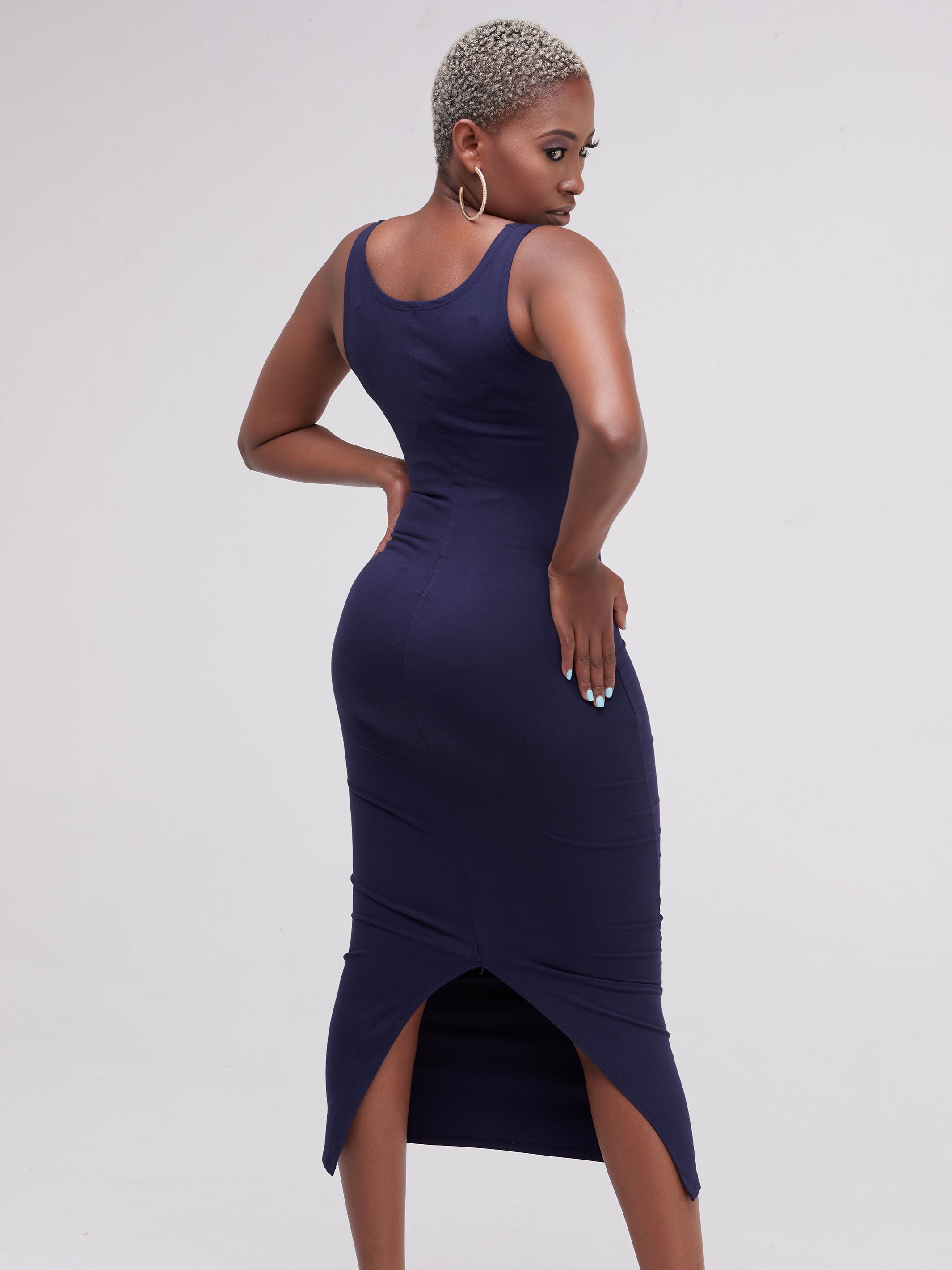 Vivo Basic Sleeveless Kim Bodycon - Navy Blue