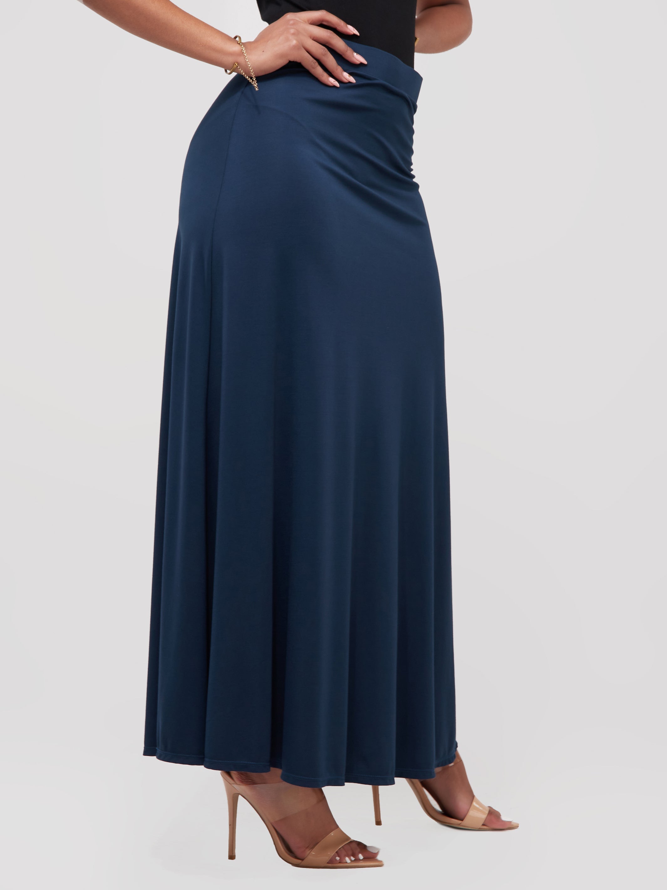 Vivo Ponte Maxi A-Line Skirt - Dark Teal