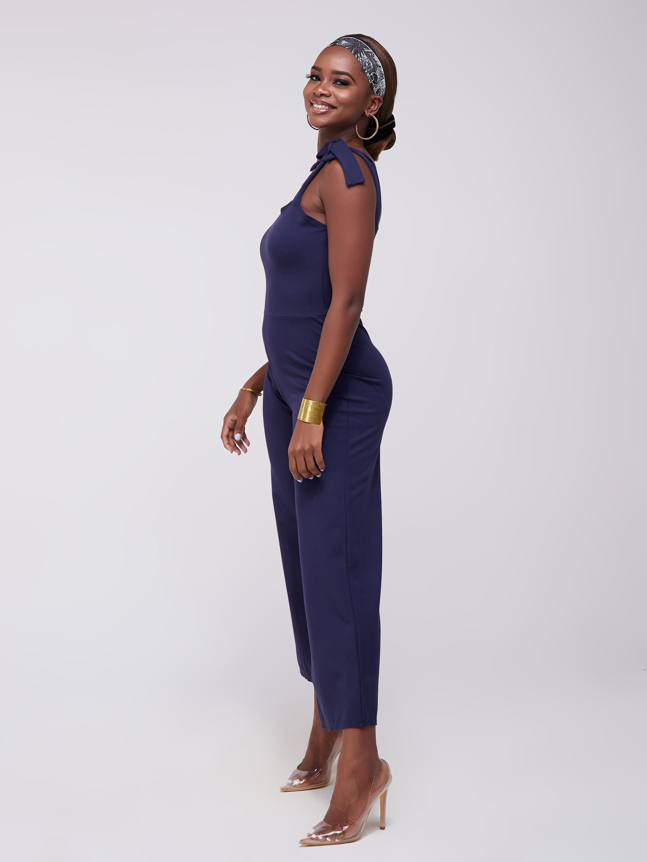 Vivo Zari Strappy Jumpsuit - Navy Blue