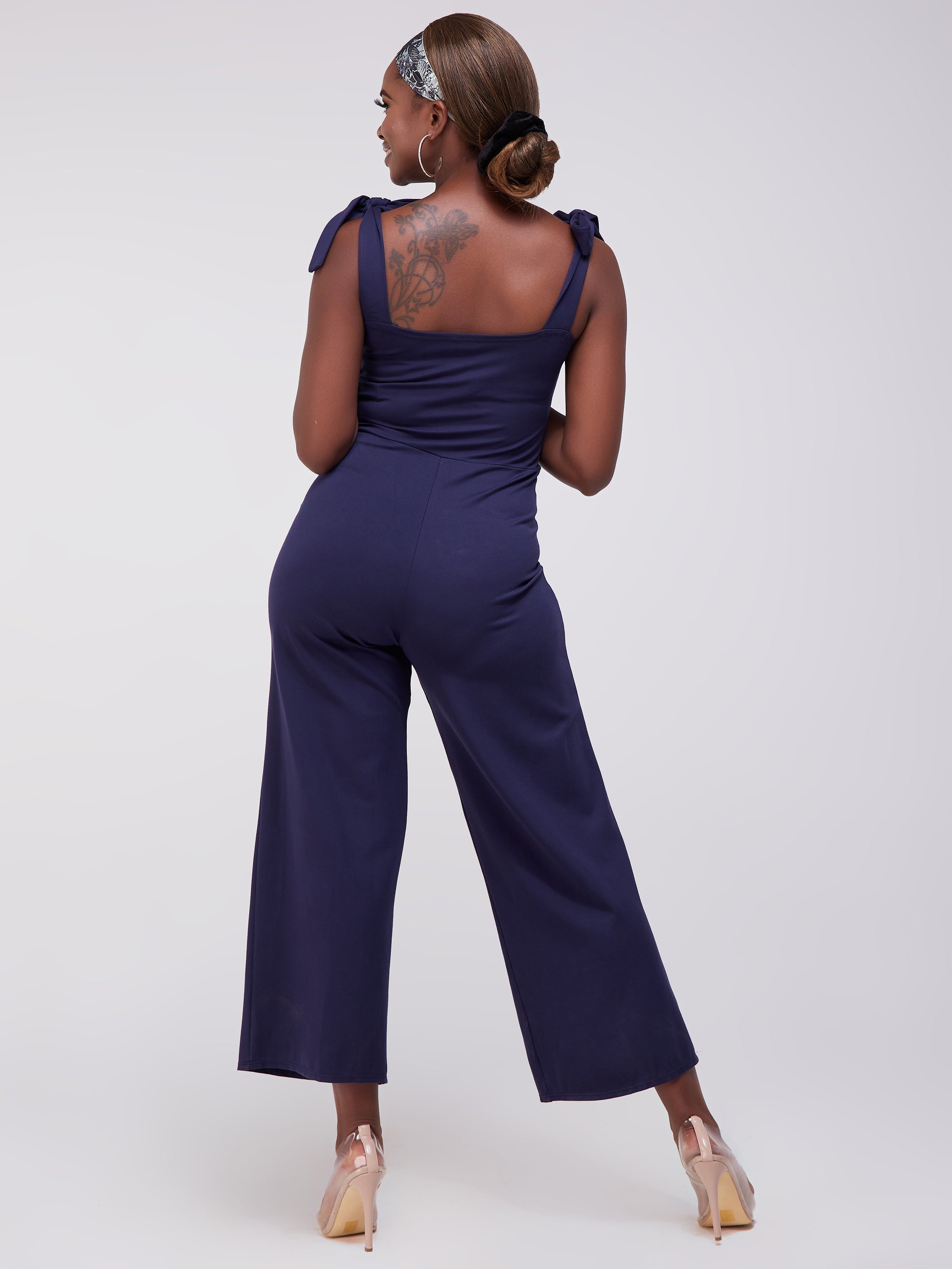 Vivo Zari Strappy Jumpsuit - Navy Blue