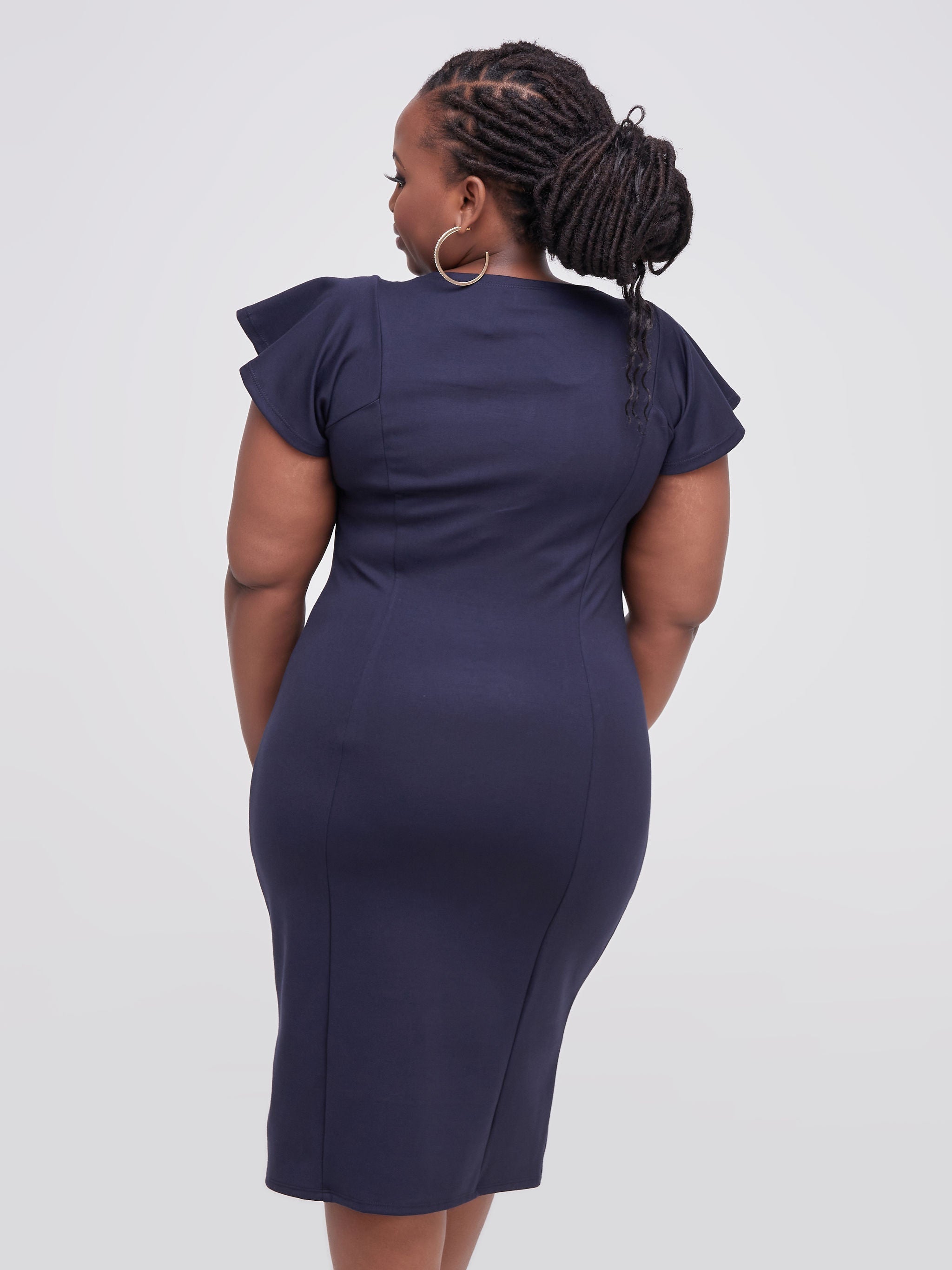 Vivo Faraji Panel Sheath Dress - Navy Blue