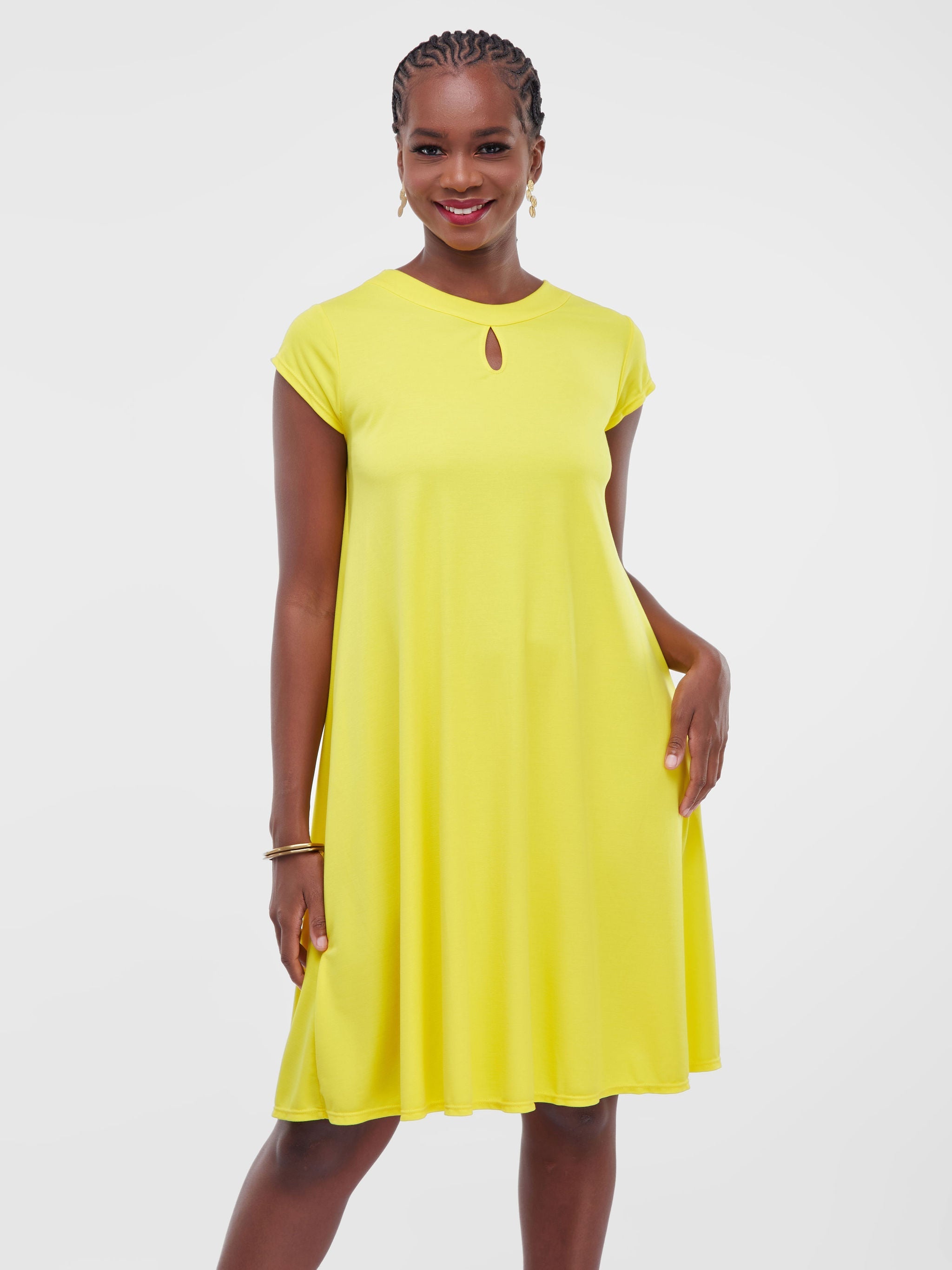 Vivo Sierra Tent Knee Length Dress - Yellow