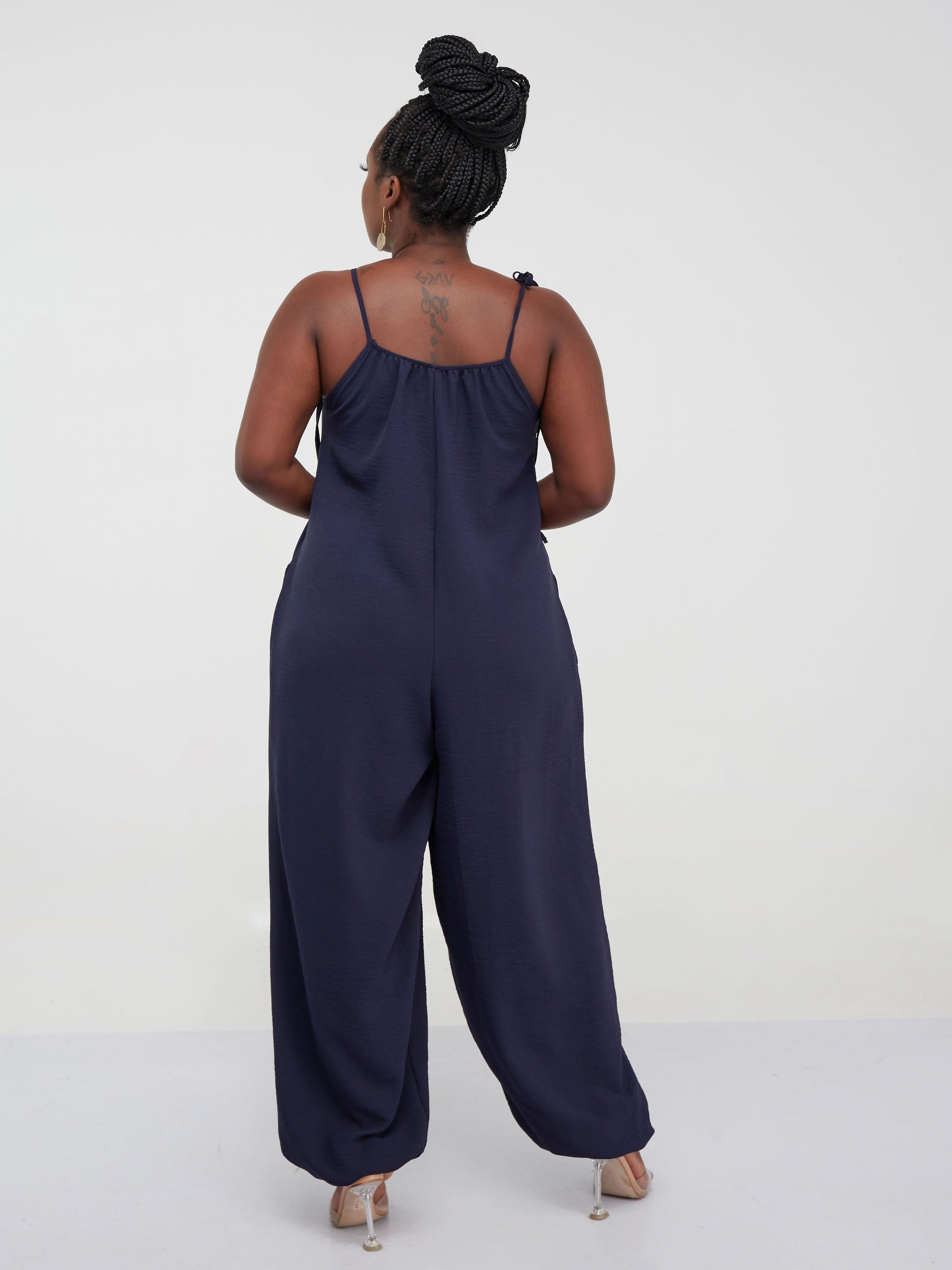 Vivo Dayo Strappy Harem Jumpsuit - Navy Blue