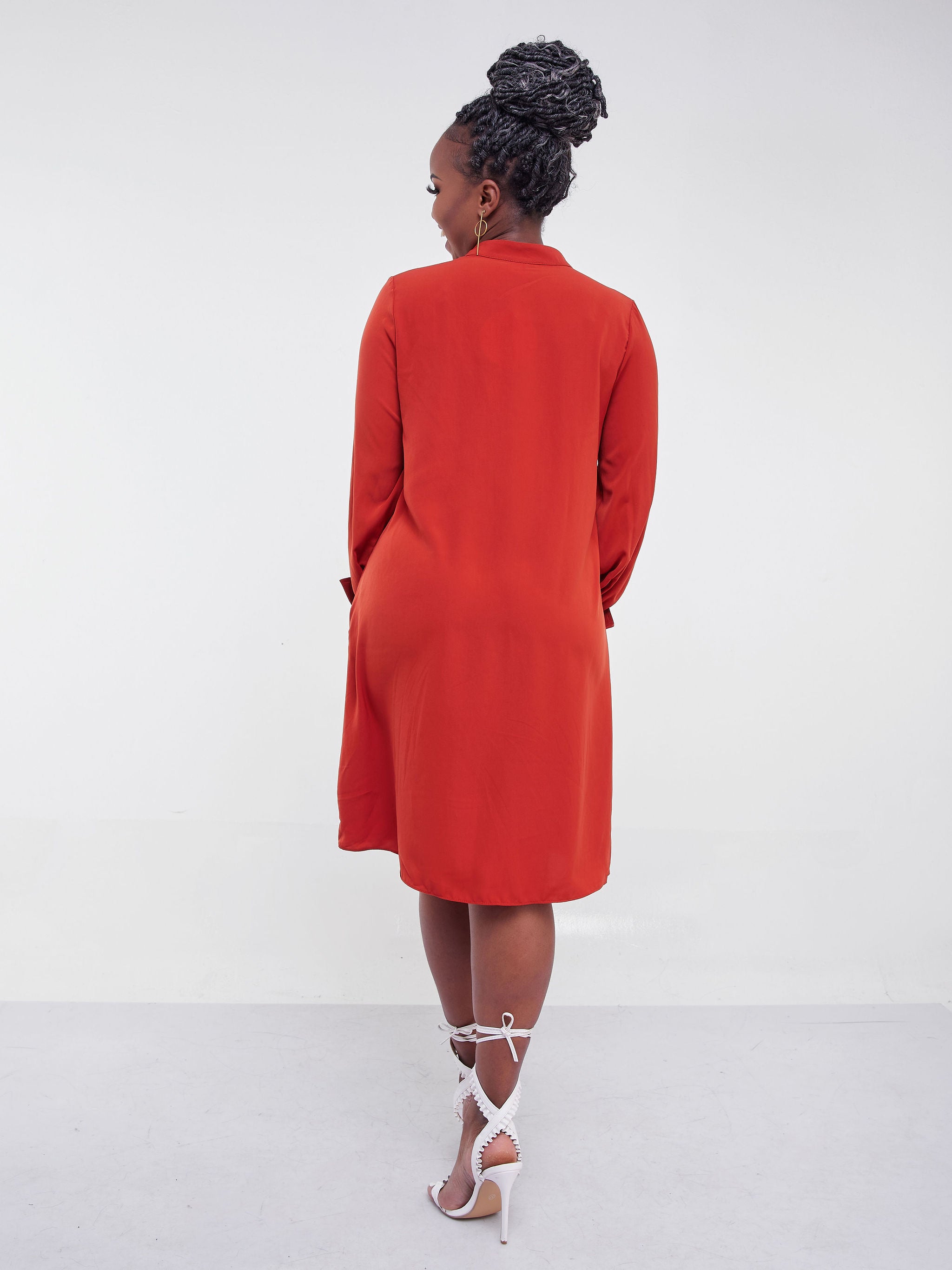 Vivo Jasiri Tent Shirt Dress - Rust