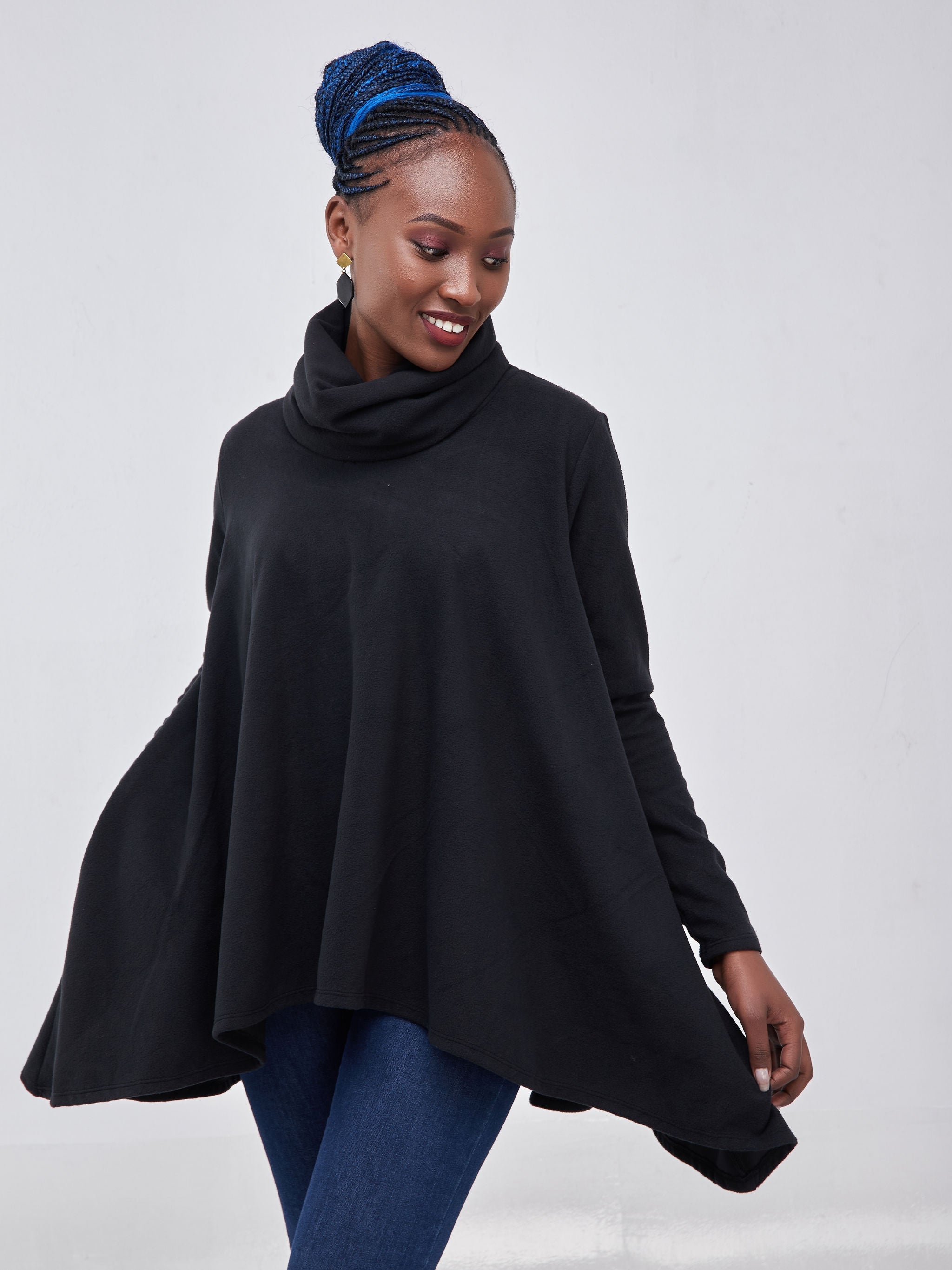 Vivo Neo Imelda Cowl Sweater - Black