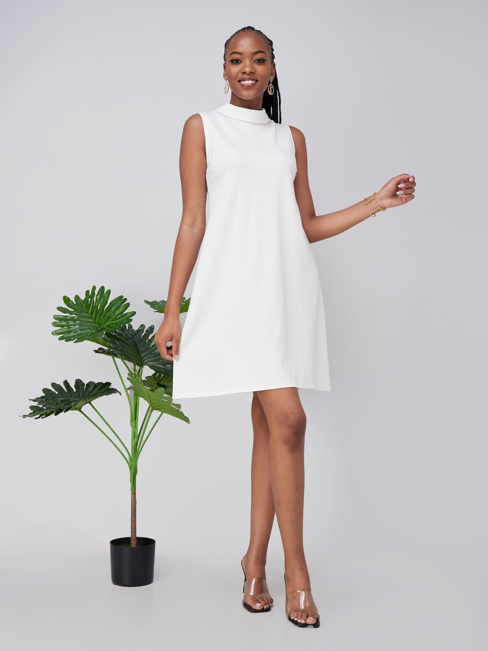 Vivo Chalbi A-line Dress - White