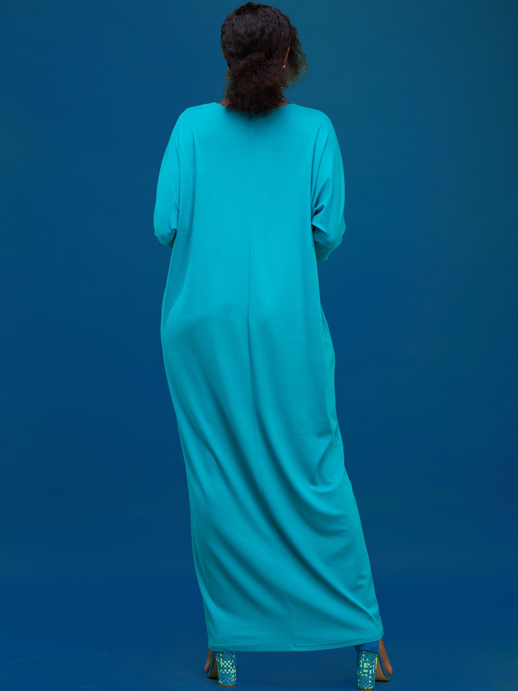 Vivo Basic Dolman Maxi Dress - Sea Green