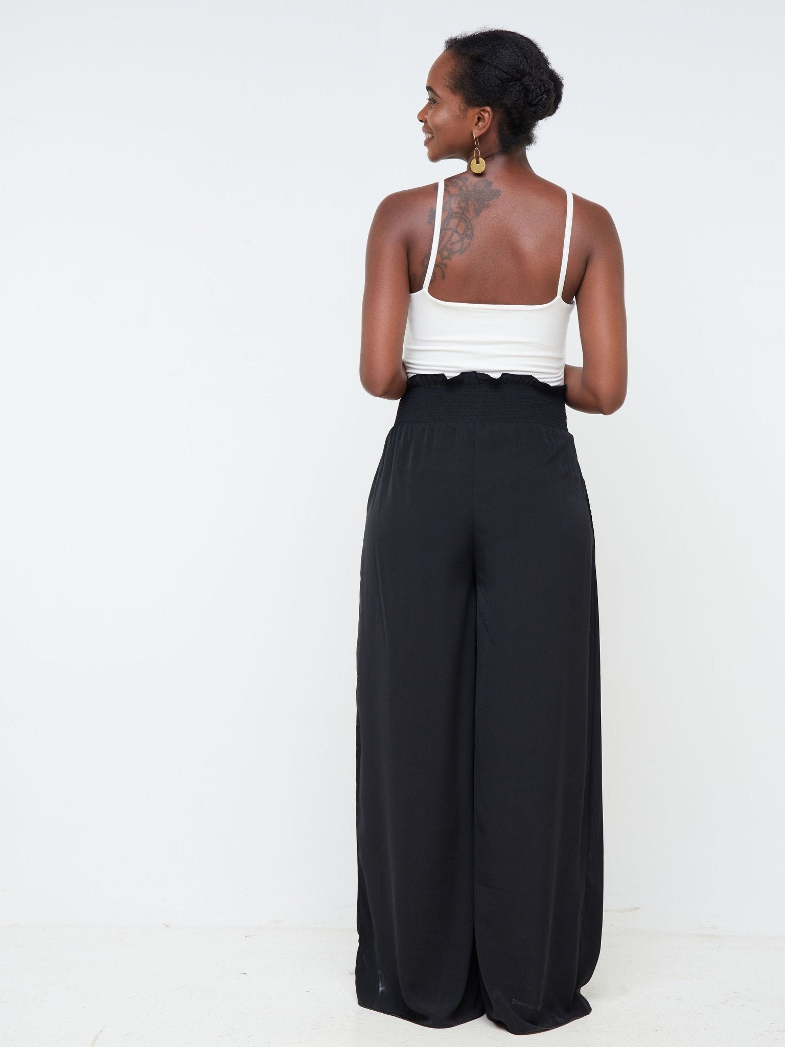 Vivo Alek Wide Leg Pants - Black - Shop Zetu Kenya