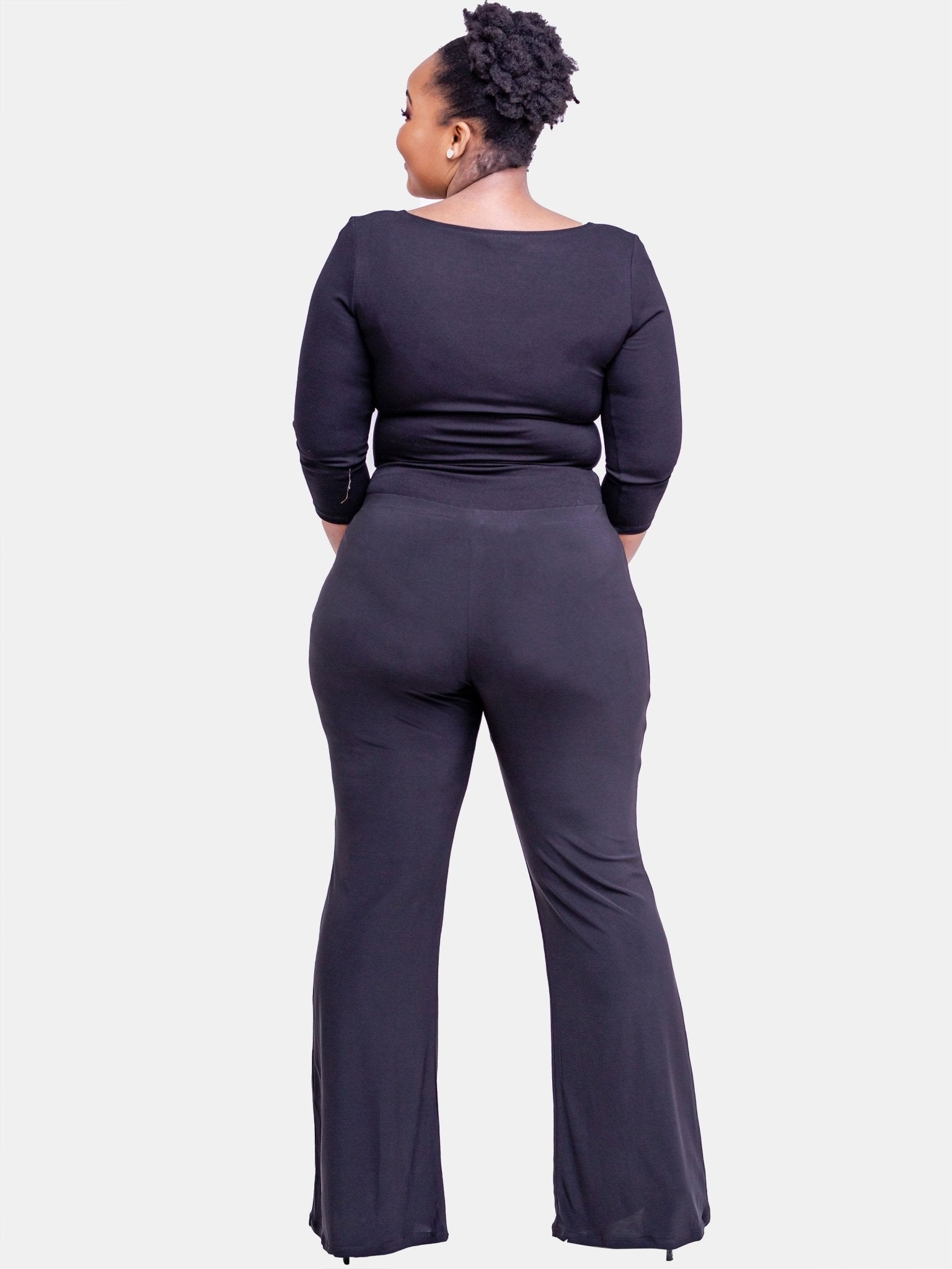 Vivo Basic Palazzo Pants - Black - Shop Zetu Kenya