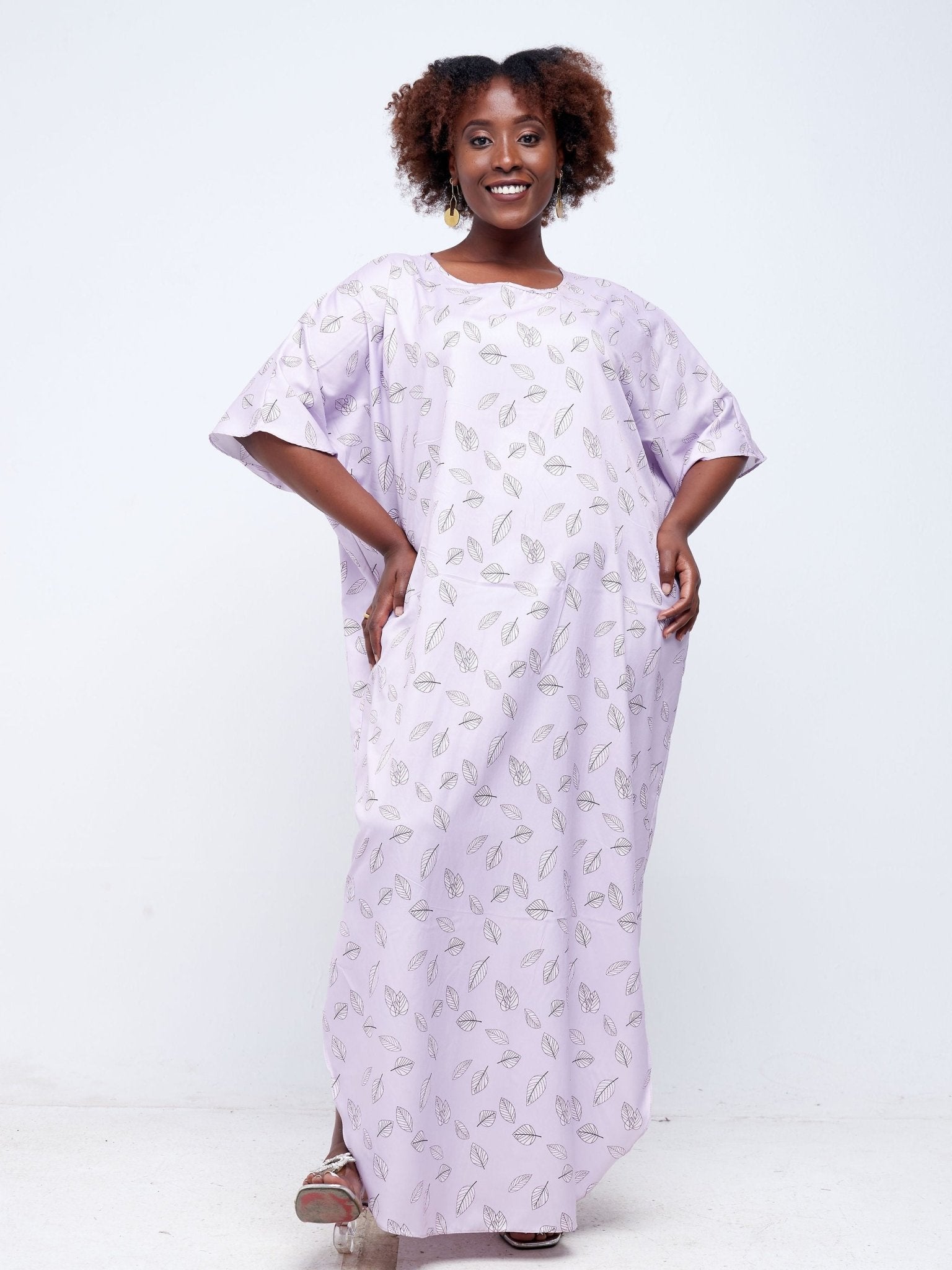 Vivo Tana Dolman Maxi Dress - Purple Floral Print